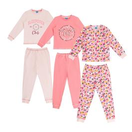 Star Leopard Pyjamas 3pk Girl