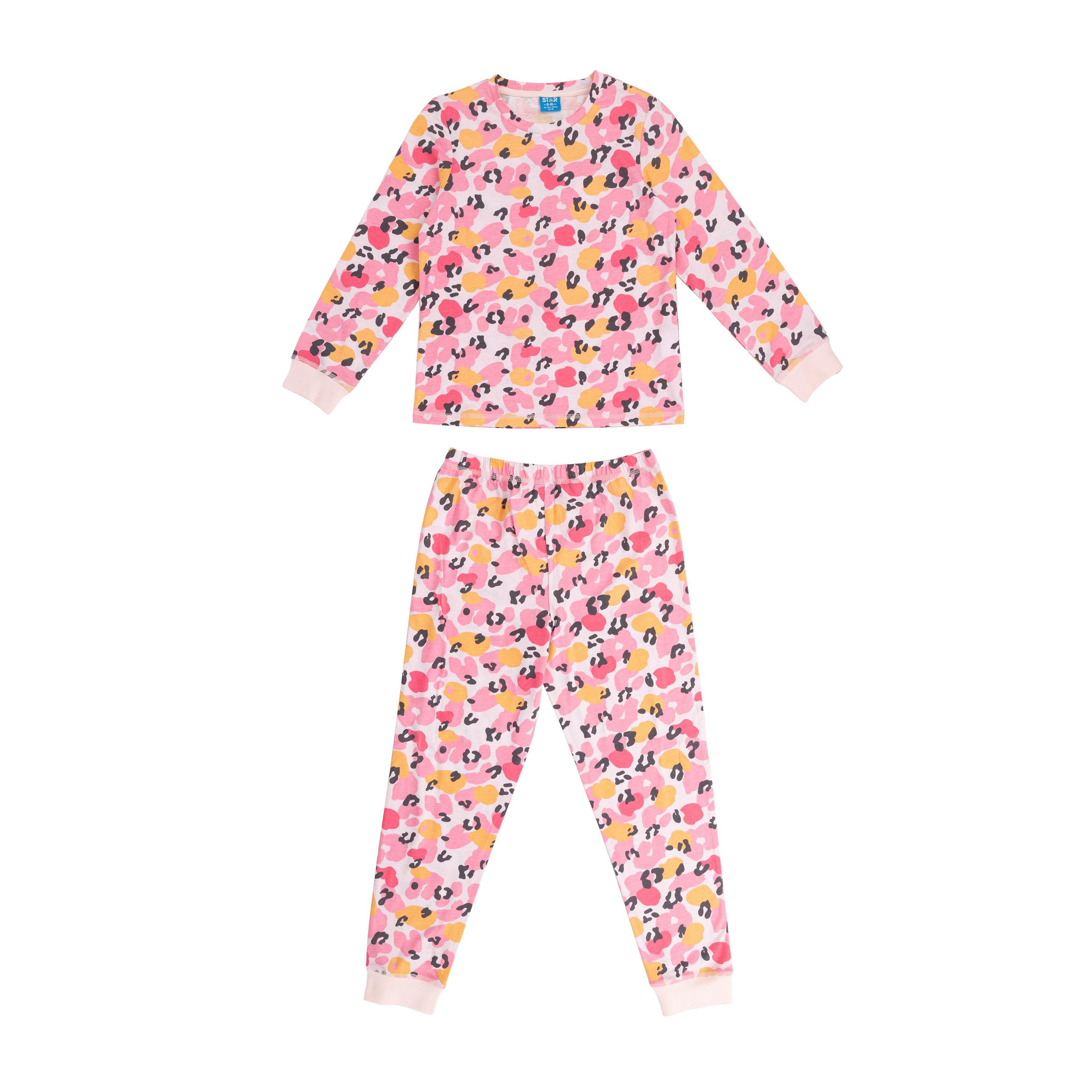 Pink/Orange - Star - Leopard Pyjamas 3pk Girl - 2