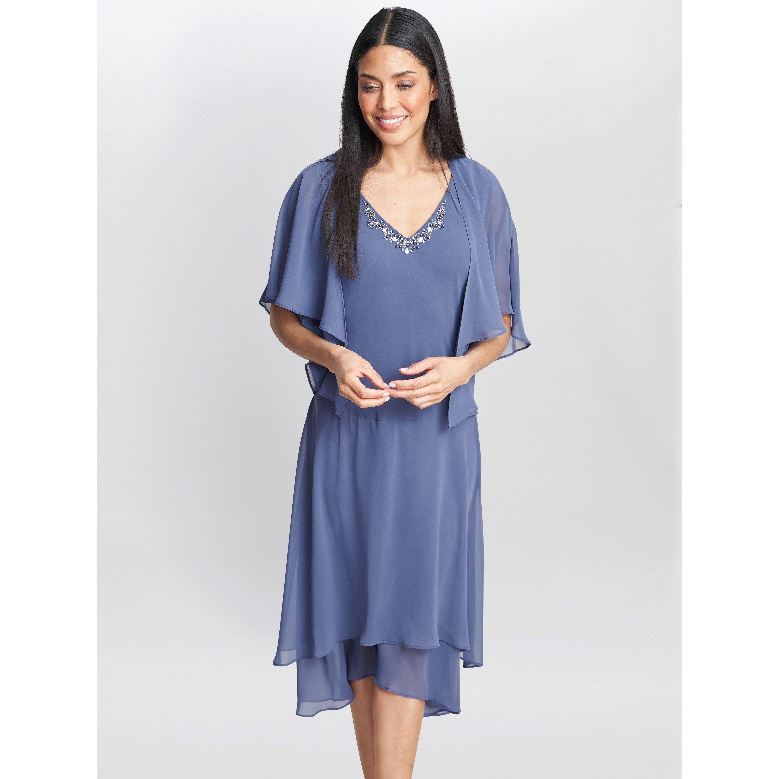Wedgewood - Gina Bacconi - Cheryl Midi V Neck Dress And Jacket - 1