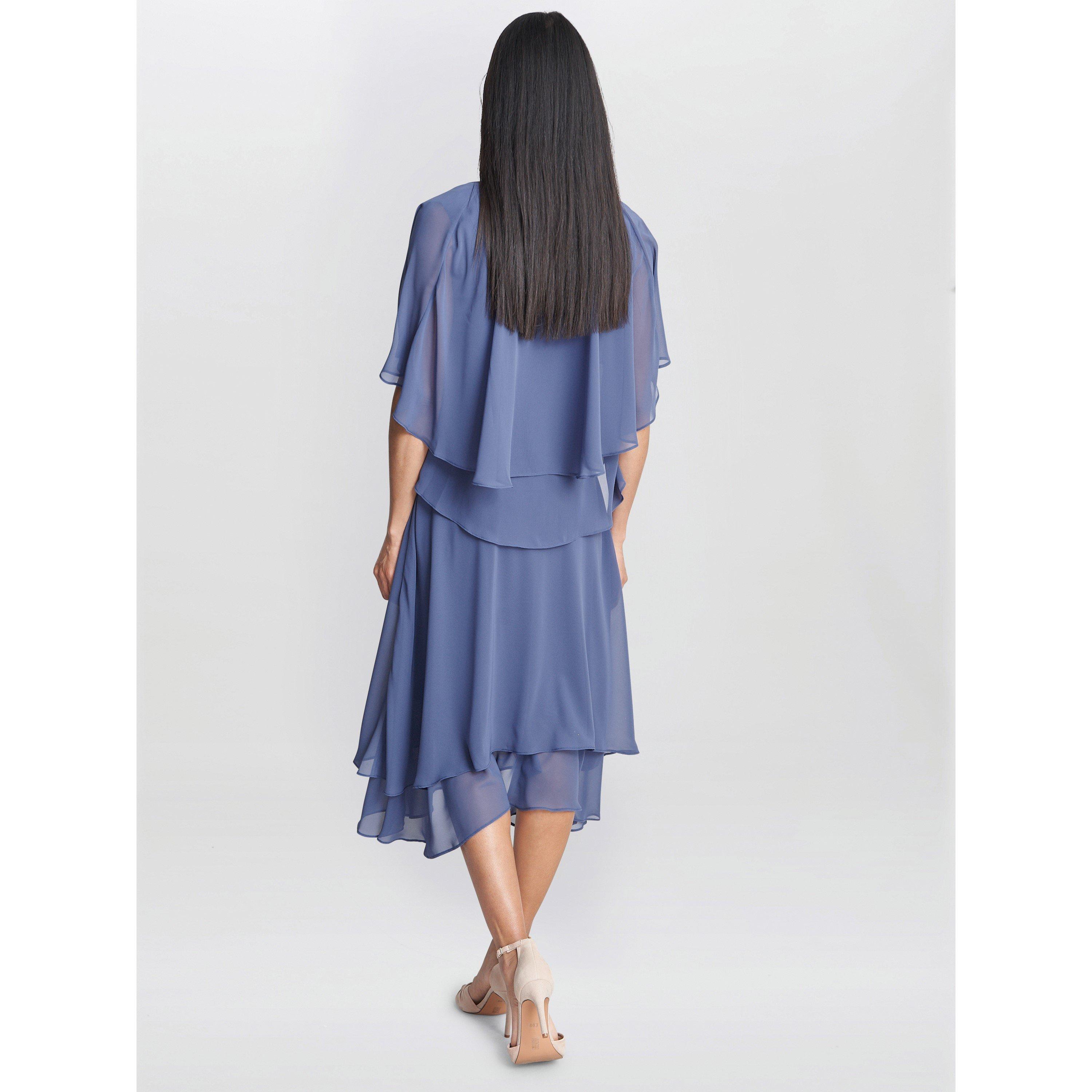 Wedgewood - Gina Bacconi - Cheryl Midi V Neck Dress And Jacket - 2