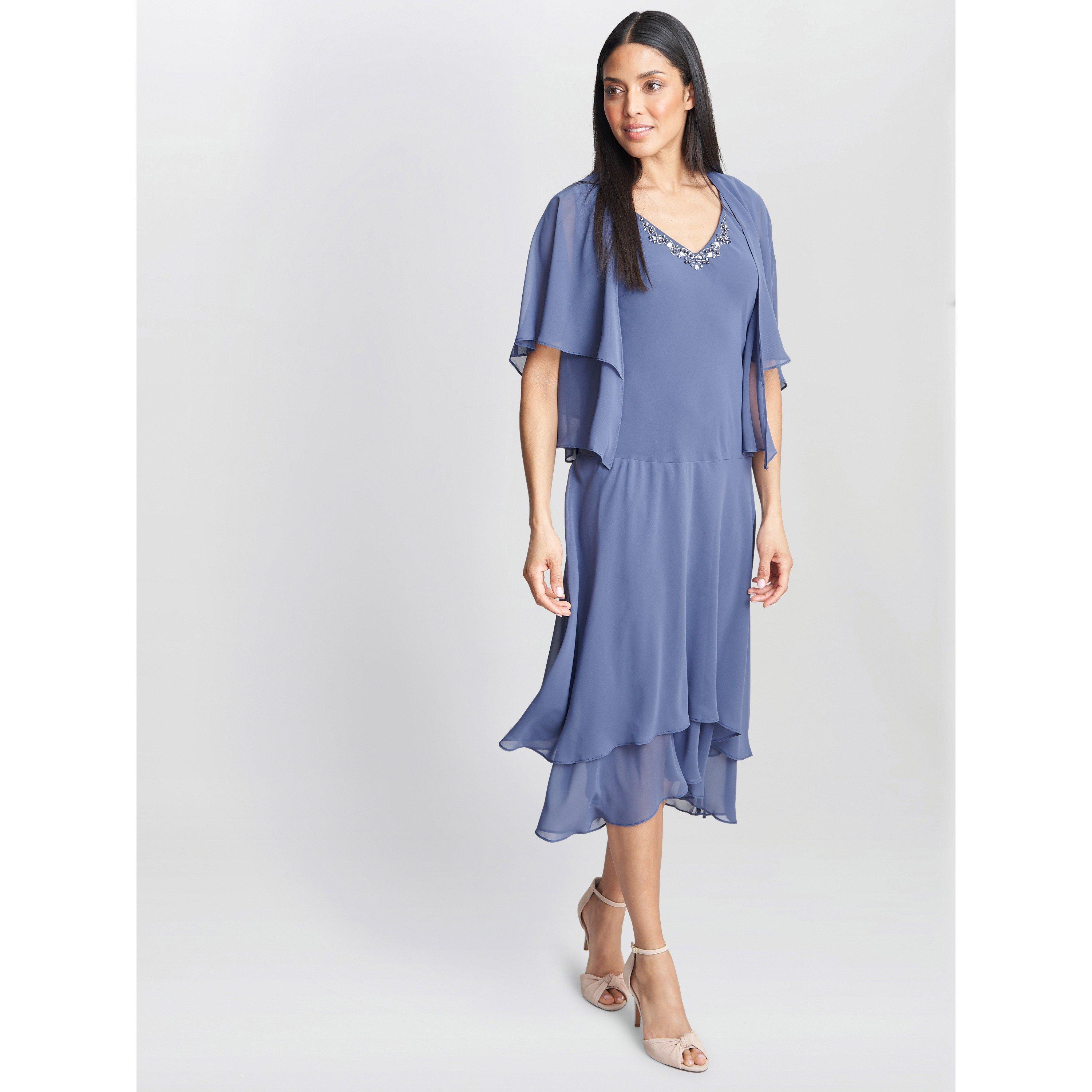 Wedgewood - Gina Bacconi - Cheryl Midi V Neck Dress And Jacket - 3