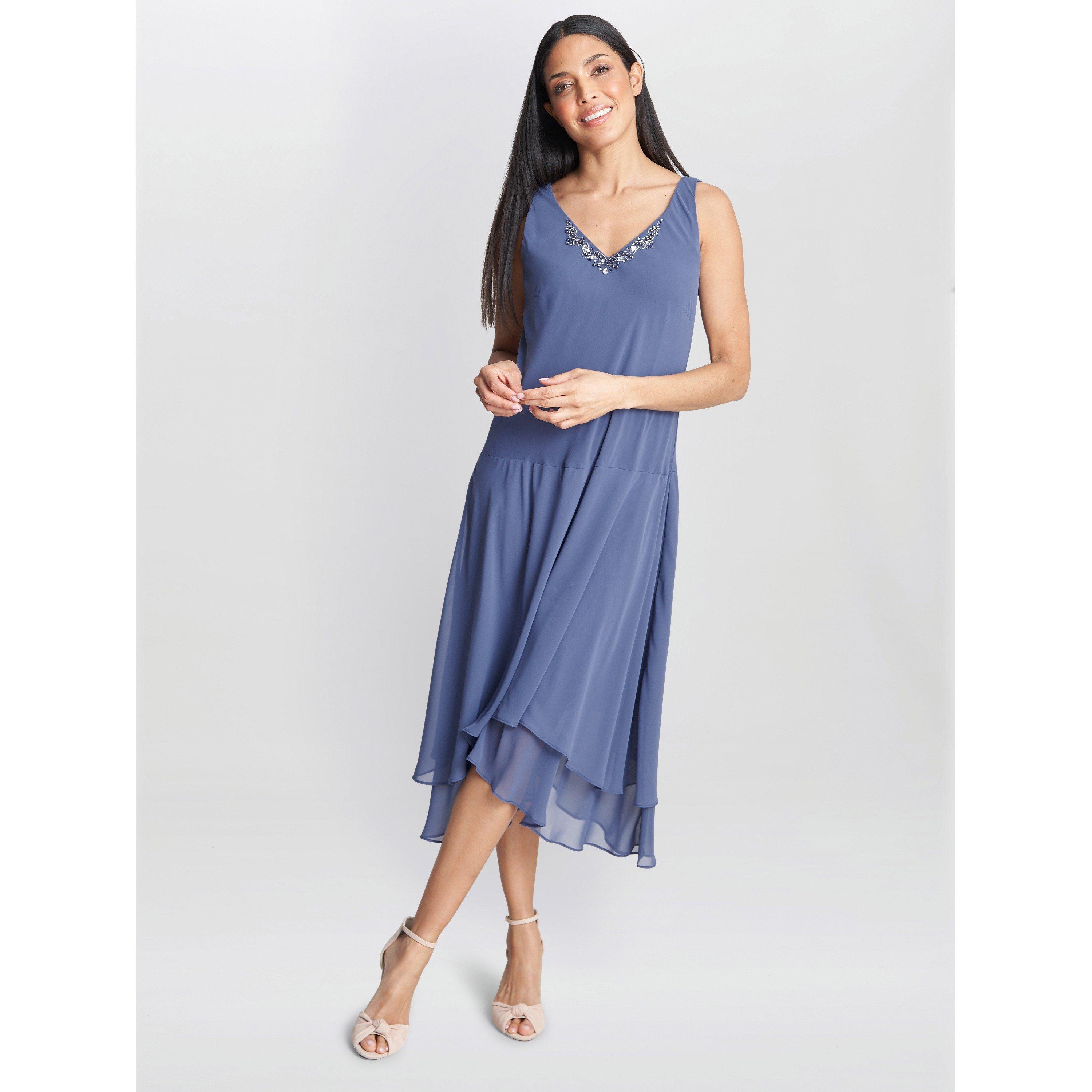 Wedgewood - Gina Bacconi - Cheryl Midi V Neck Dress And Jacket - 6