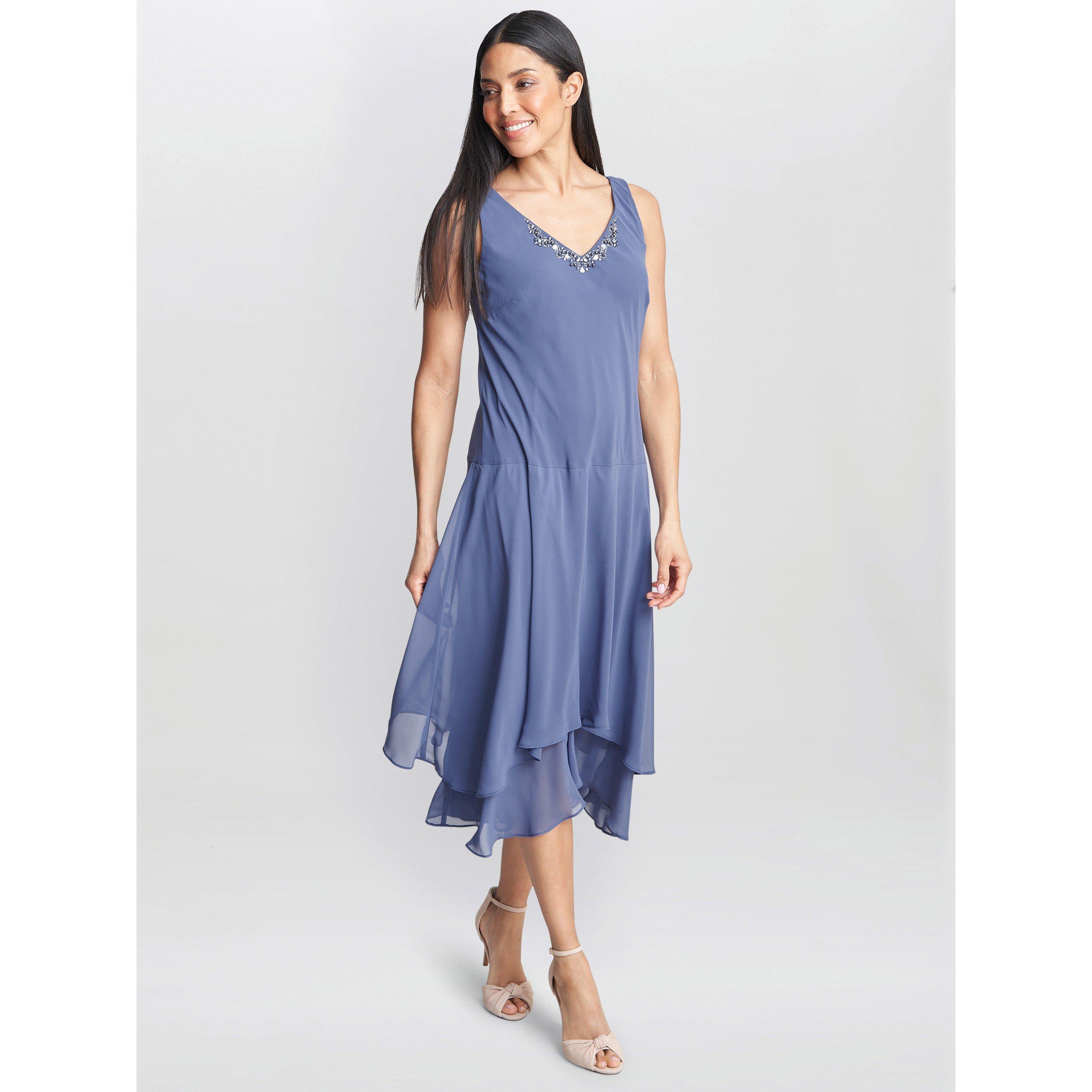 Wedgewood - Gina Bacconi - Cheryl Midi V Neck Dress And Jacket - 7