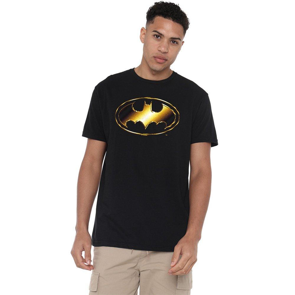 Batman Batman Chrome Logo Mens T-Shirt Black
