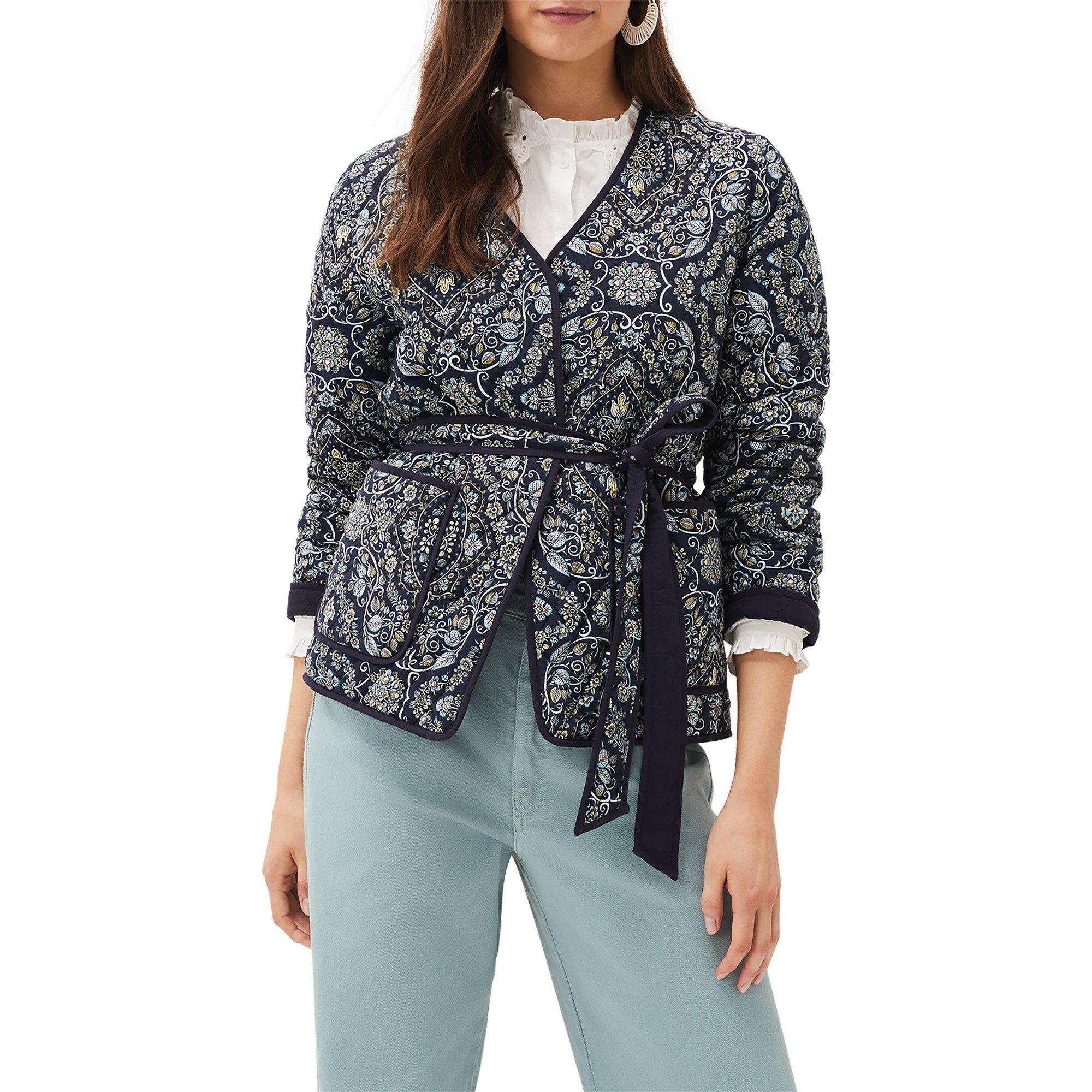 Navy/Multi - Phase Eight - Women's Polly Paisley Reversible Quilted Jacket - 2
