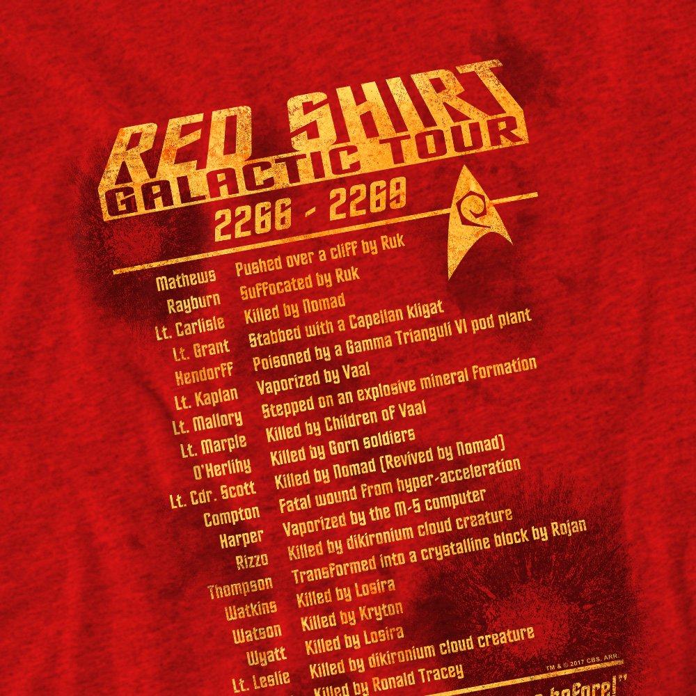 Red - Star Trek - Star Trek Red Shirt Tour T-Shirt Red - 2