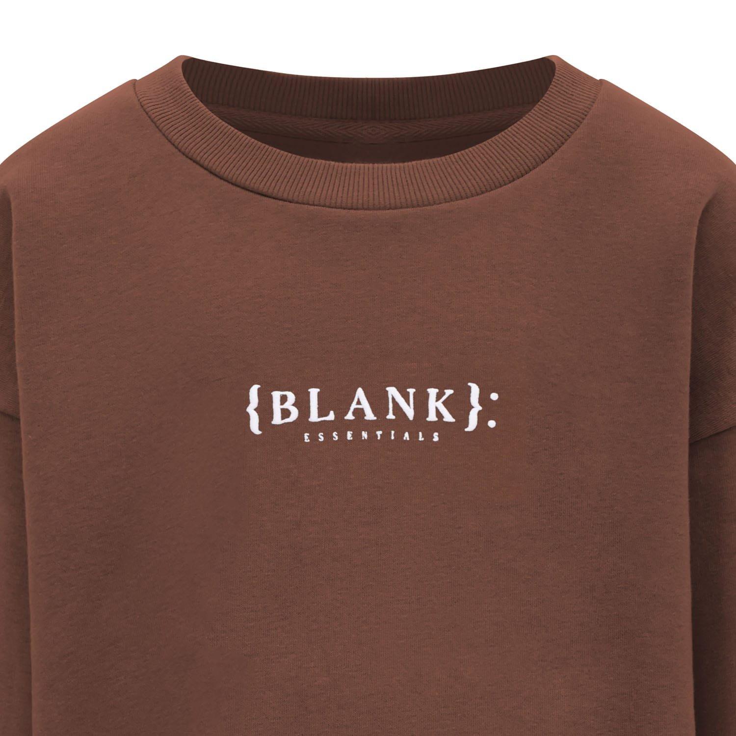Brown - Blank Essentials - Crewneck Sweat - 3
