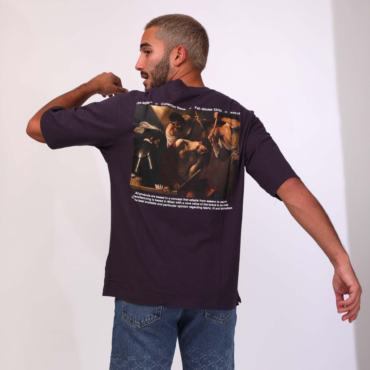 Purple - Off White - Caravaggio Crownin Skate T-Shirt - 4