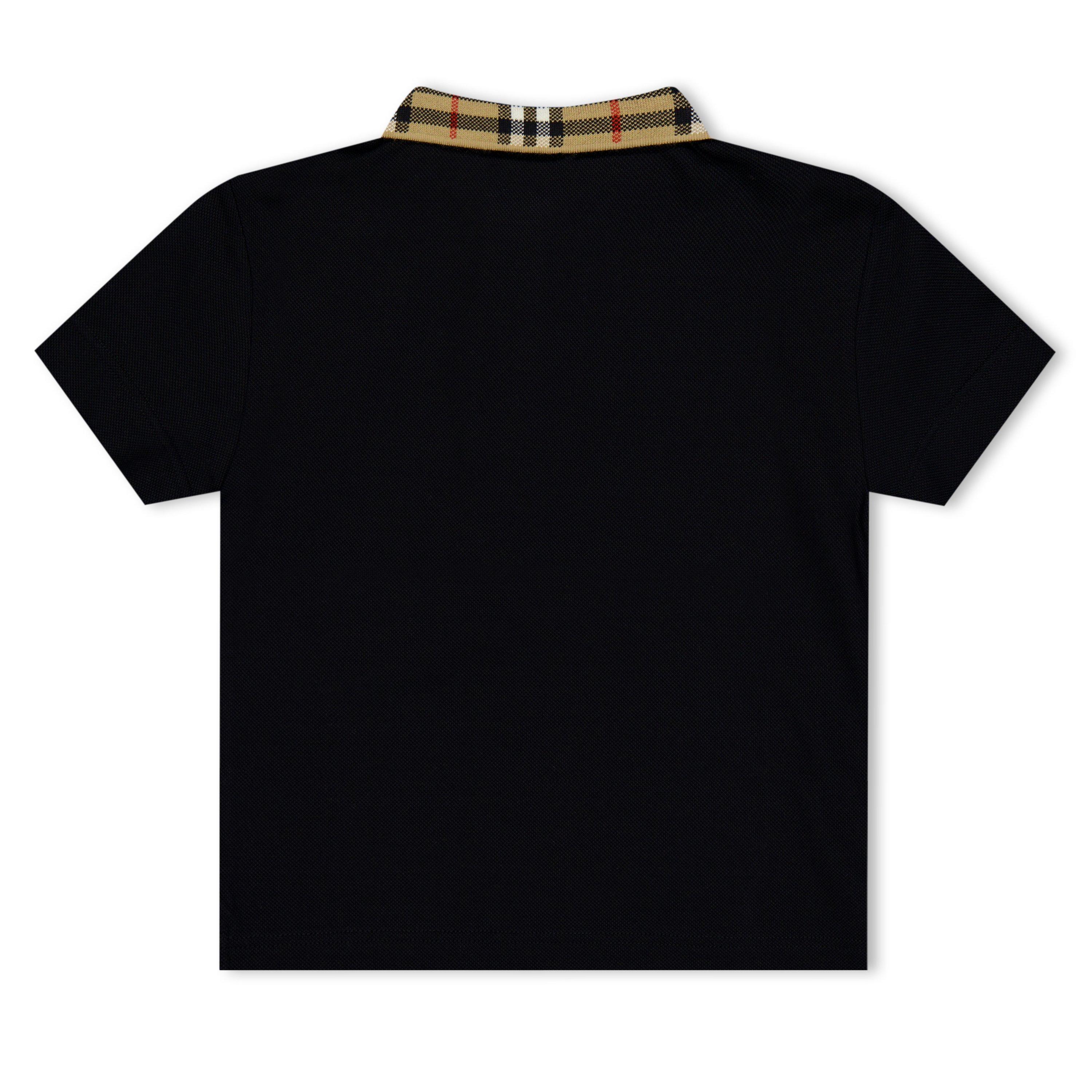 Black A1189 - Burberry - Infant Boys' Check Collar Polo Shirt - 2
