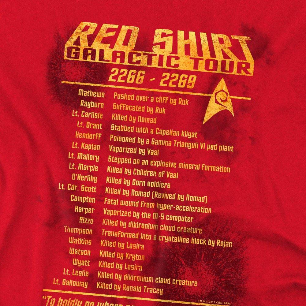 Red - Star Trek - Star Trek Red Shirt Tour T Shirt Red - 2