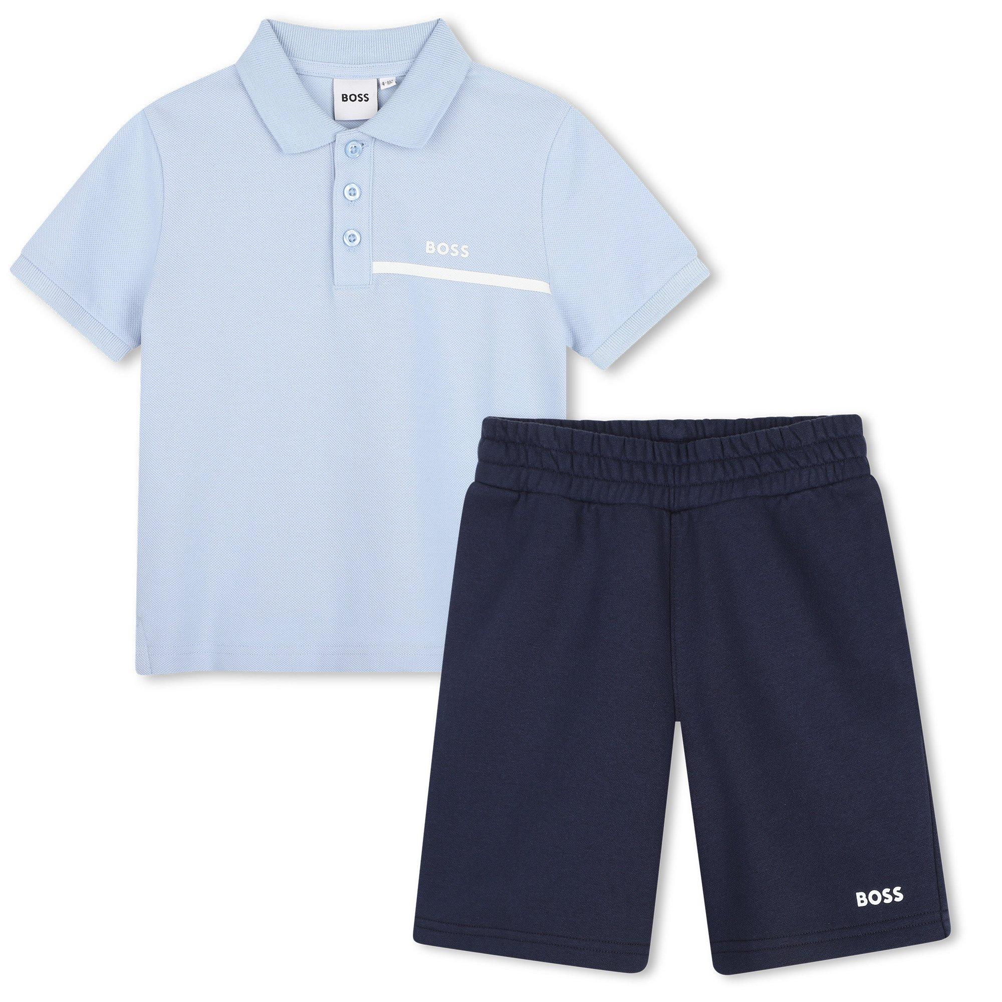 Light Blue/Navy - Boss - Kids' Clothing Set - 1