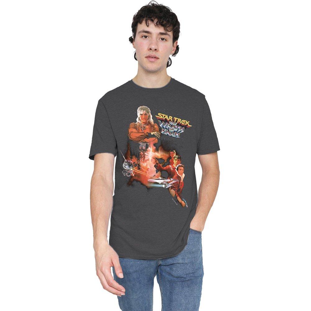 Grey - Star Trek - Star Trek Wrath Of Khan(Movie) T-Shirt Charcoal - 1