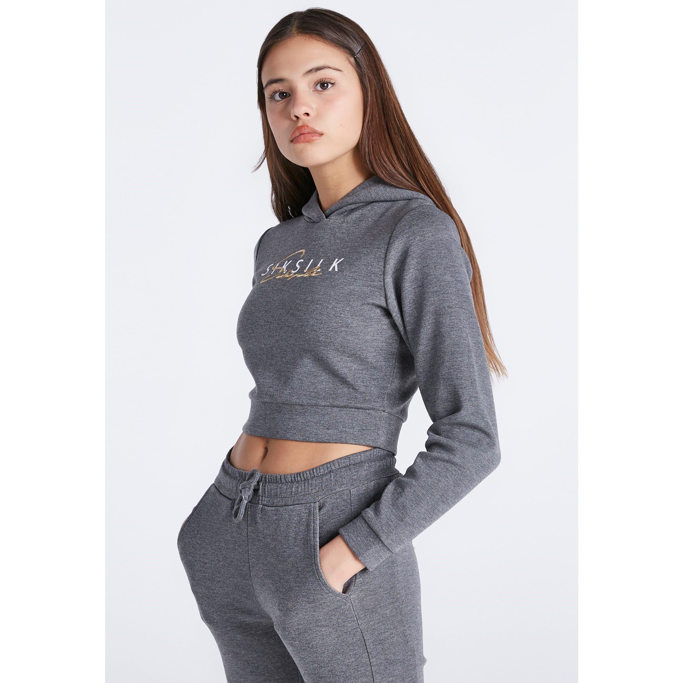 Grey Marl - SikSilk - Signature Track Top - 1