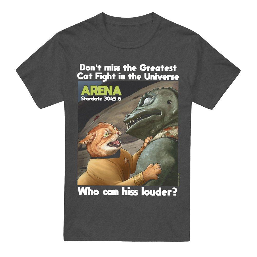 Grey - Star Trek - Star Trek Cat Fight T-Shirt Charcoal - 4