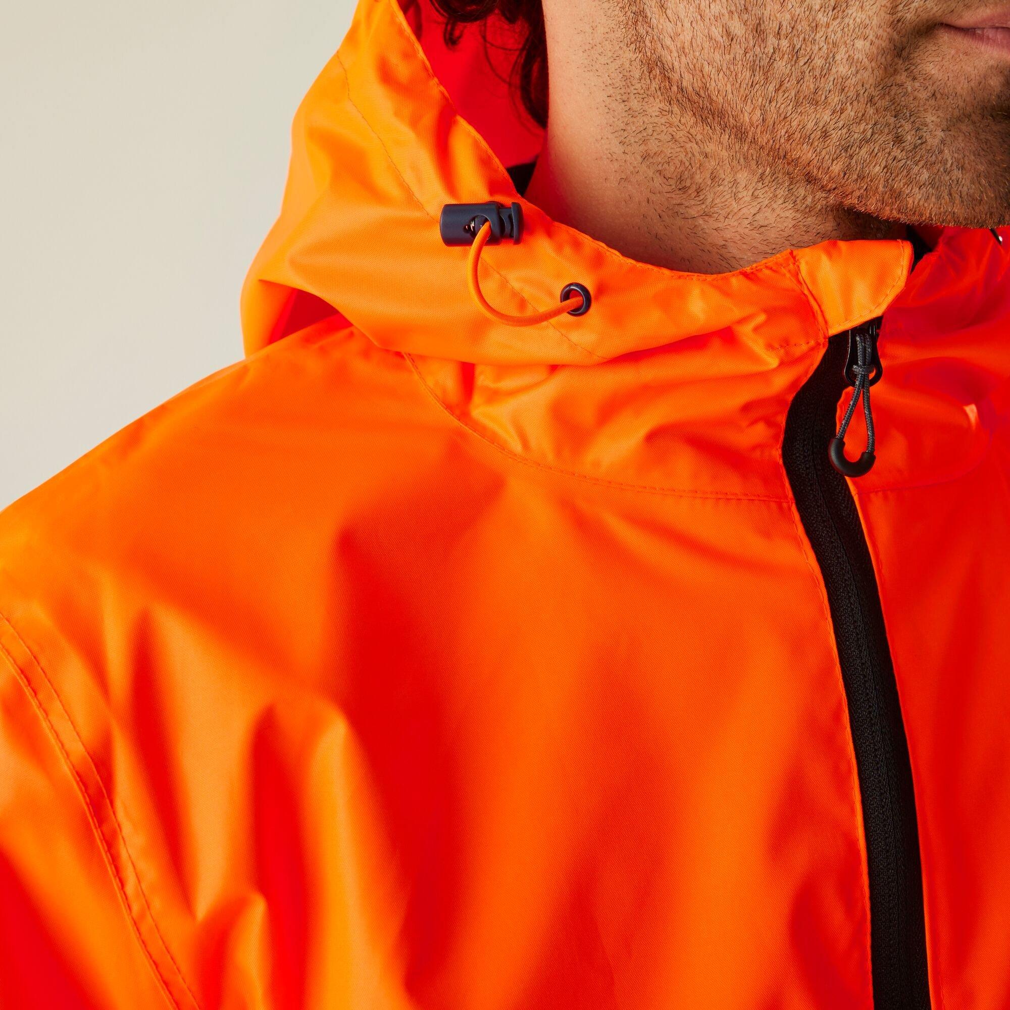 Orange - Regatta - Mens Hi-Vis Pro Waterproof Reflective Packaway Wo - 4