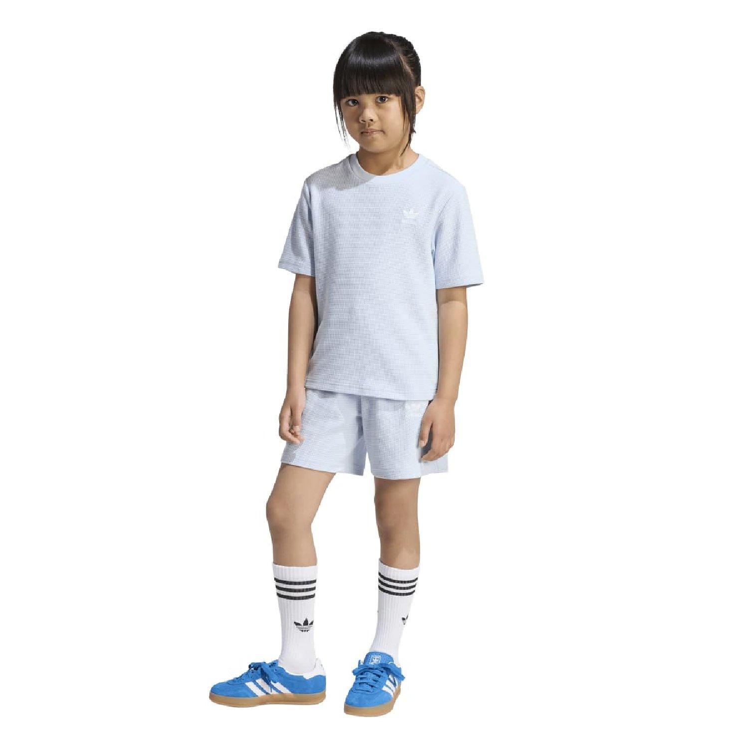 Crystal Sky - adidas Originals - adidas Originals Loose Waffle Short T- Shirt Set - 4
