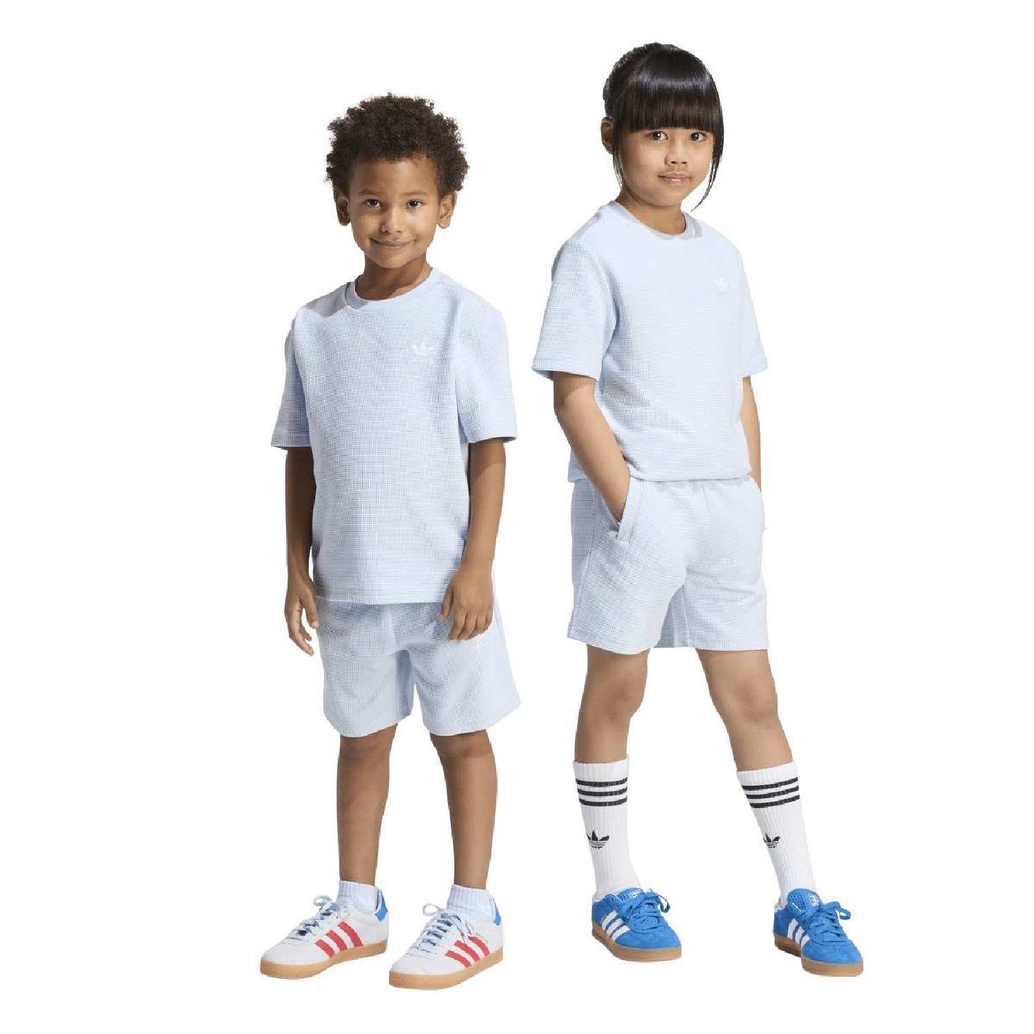 Crystal Sky - adidas Originals - adidas Originals Loose Waffle Short T- Shirt Set - 9