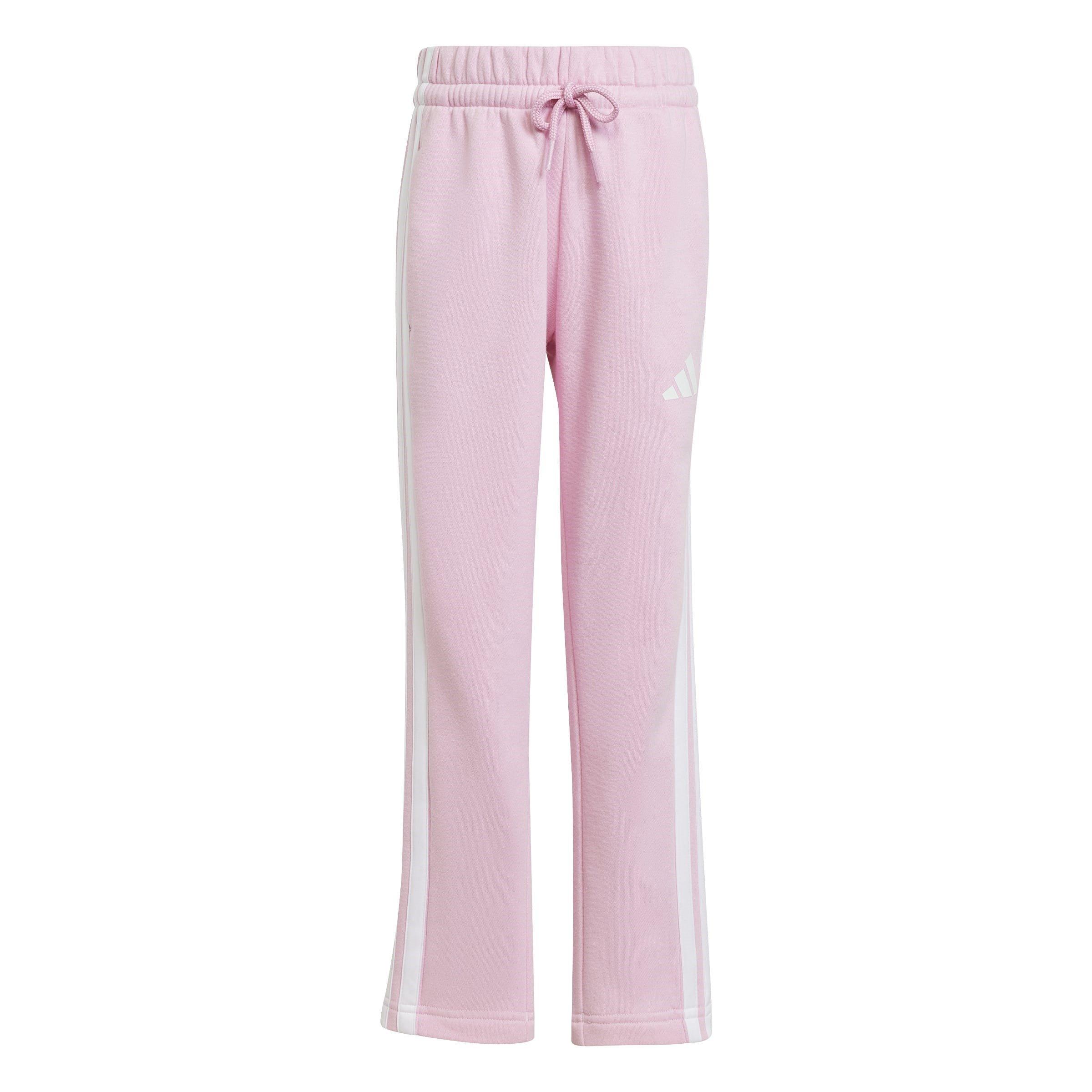 Pink/White - adidas - Seasonal Essentials Tiberio 3-Stripes Fleece Track Suit Kids - 8