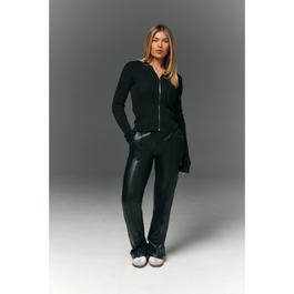 In The Style Black Perfect Sculpting High Waisted Leather Look