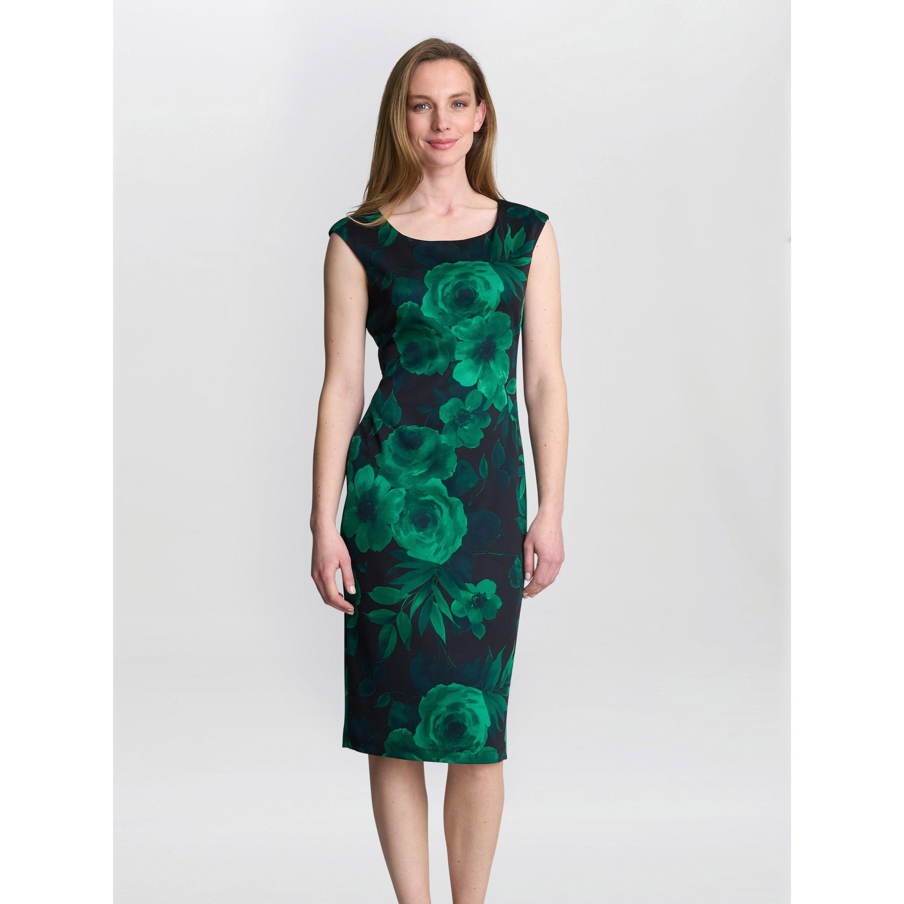 Emerald - Gina Bacconi - Women's Candice Floral Cocktail Dress - 2