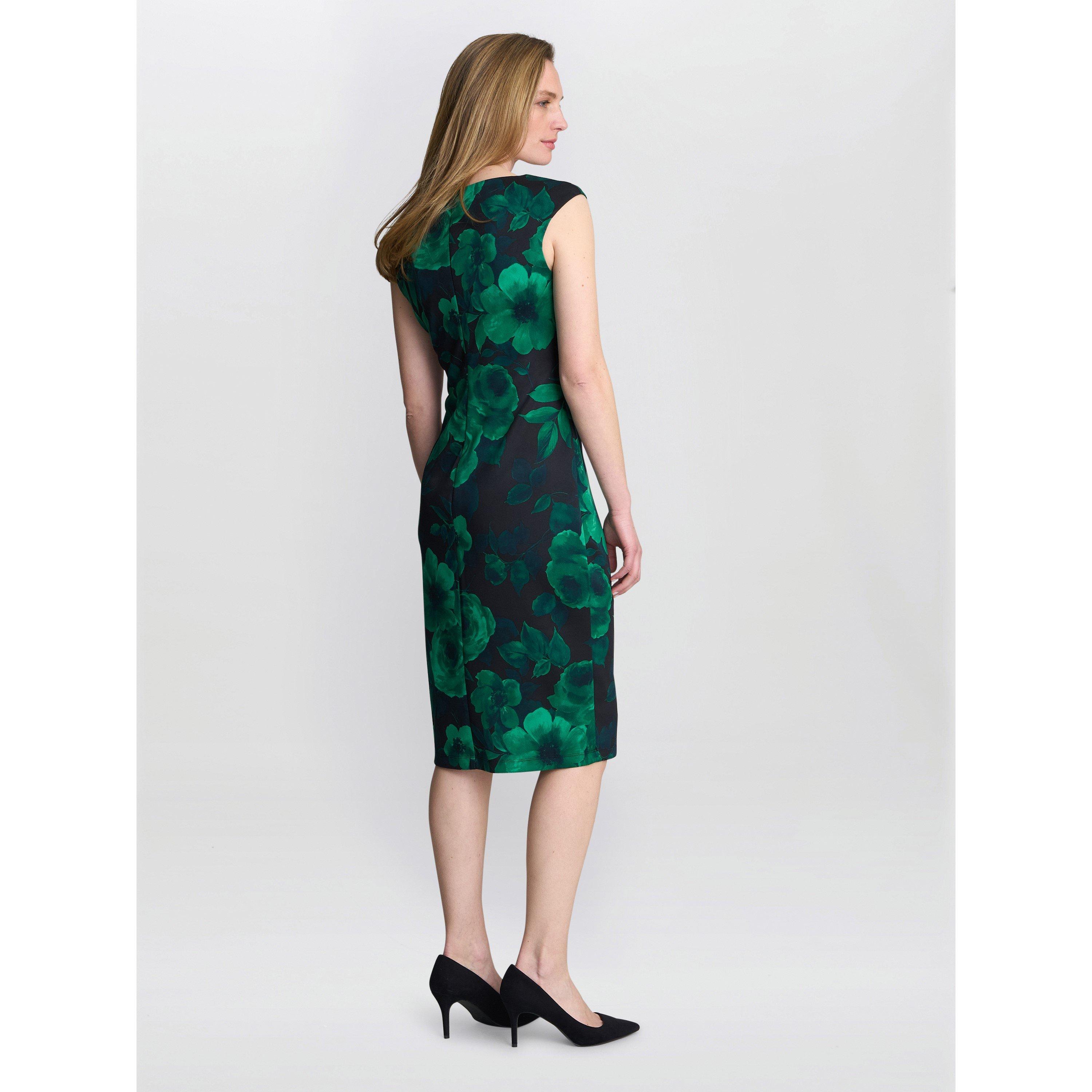 Emerald - Gina Bacconi - Women's Candice Floral Cocktail Dress - 3
