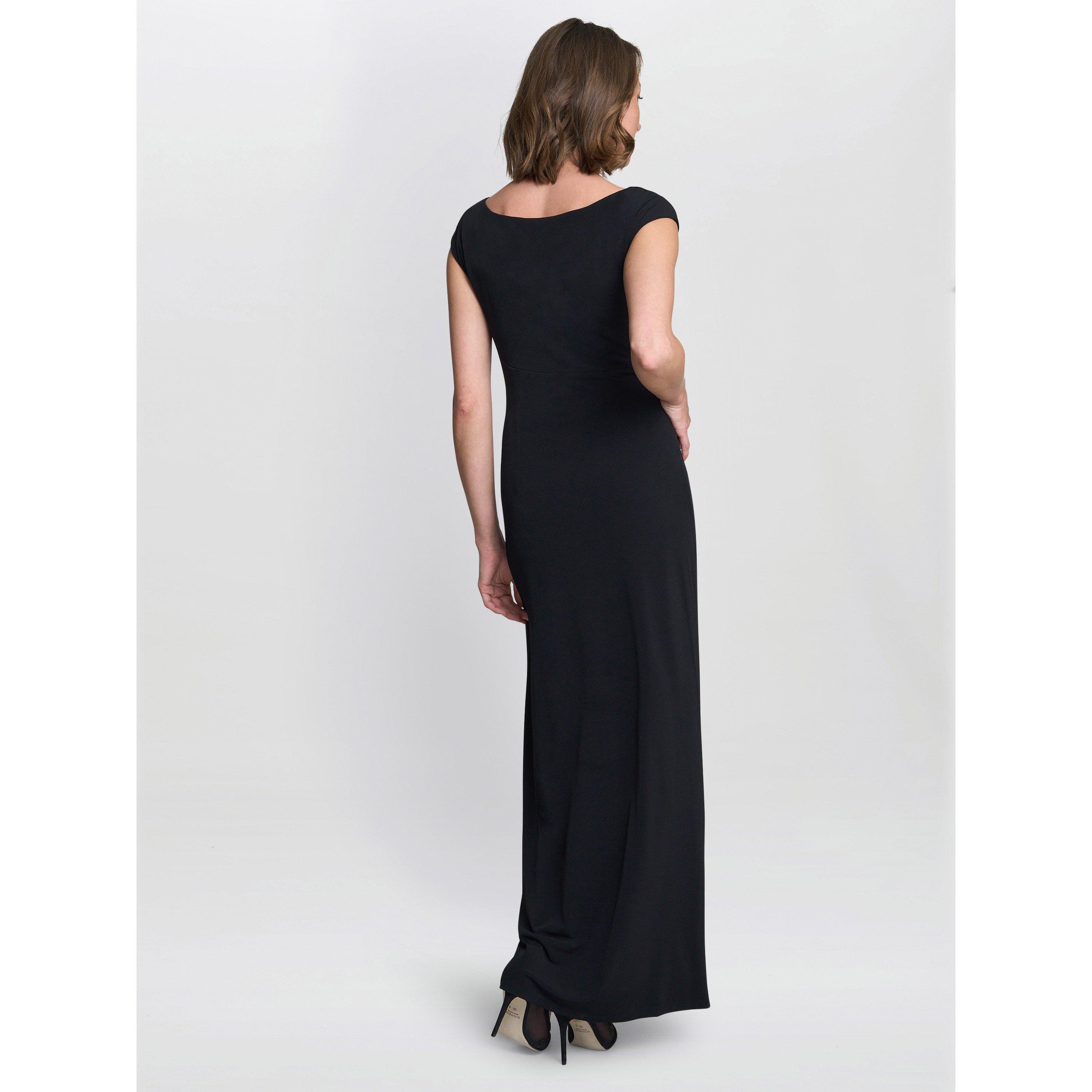 Black - Gina Bacconi - Women's Eileen Jersey Maxi Ball Gown - 3