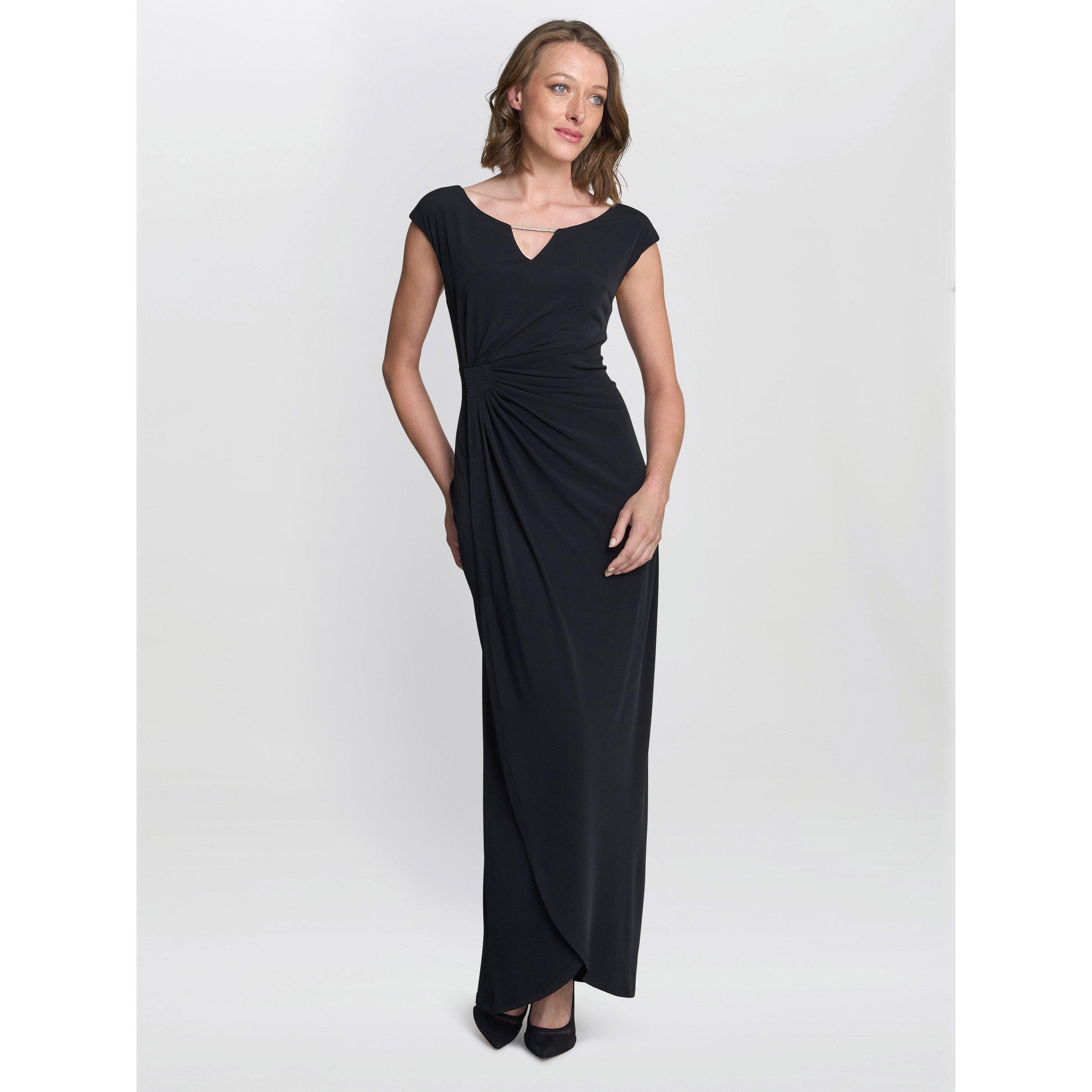 Black - Gina Bacconi - Women's Eileen Jersey Maxi Ball Gown - 4