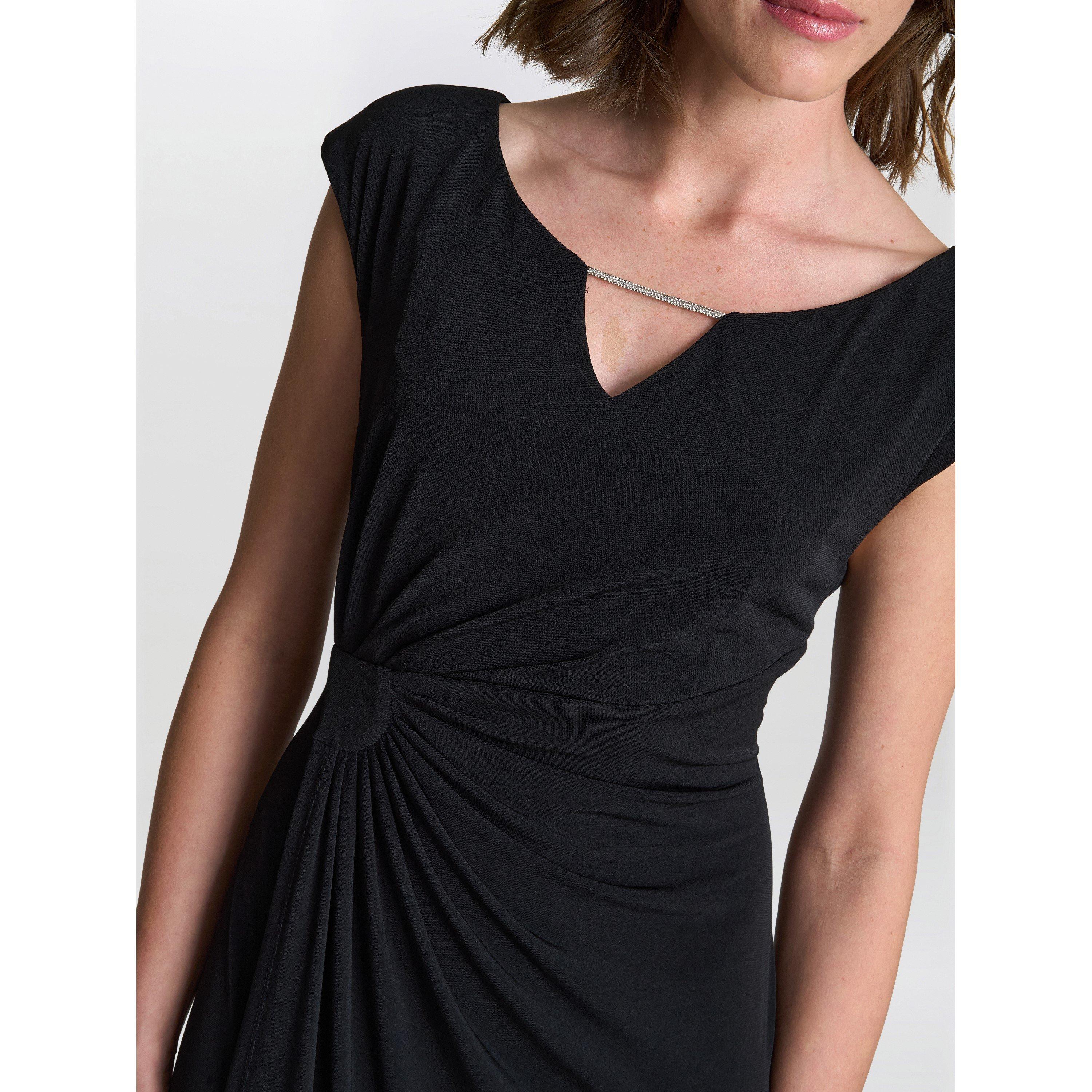 Black - Gina Bacconi - Women's Eileen Jersey Maxi Ball Gown - 5