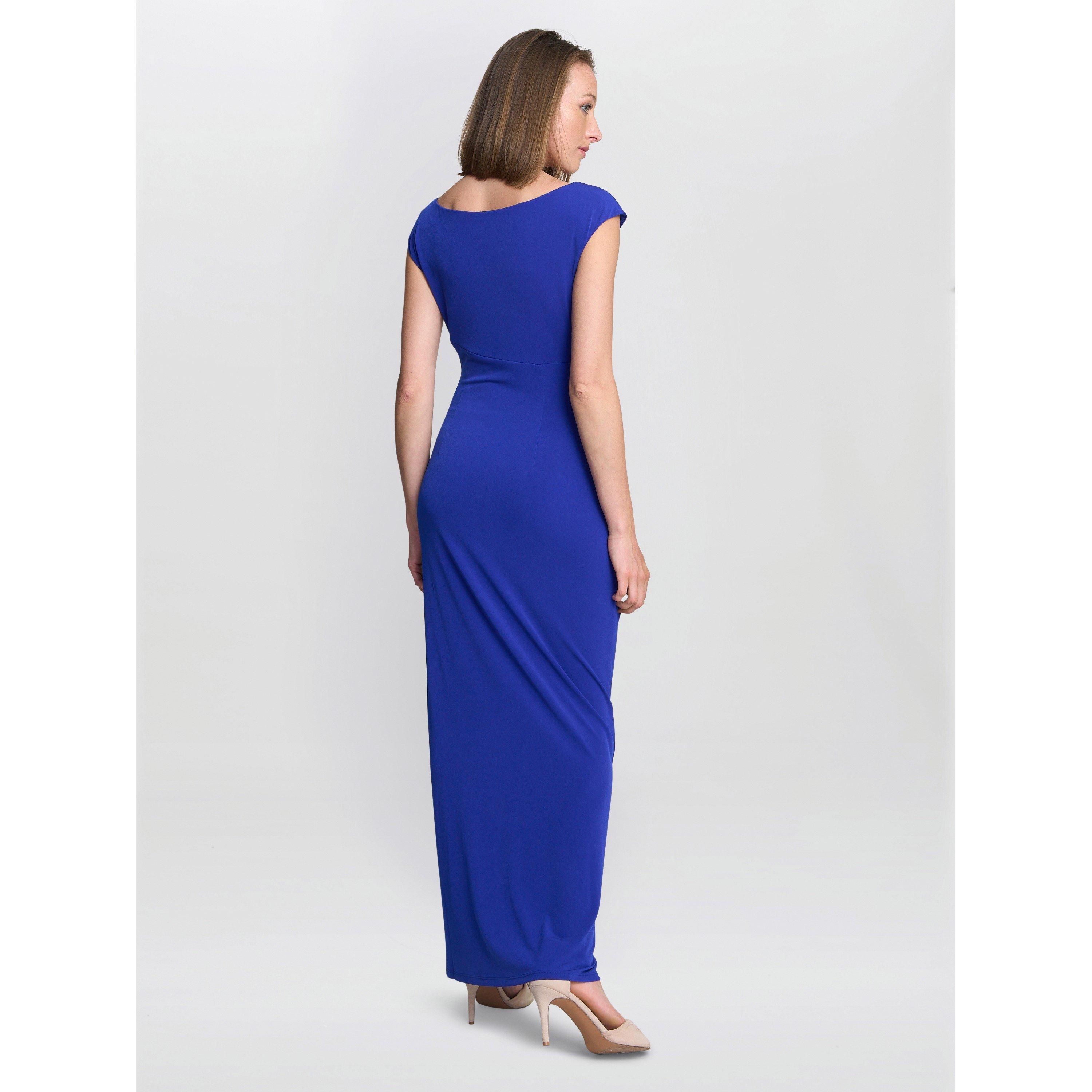 Cobalt - Gina Bacconi - Women's Eileen Jersey Maxi Ball Gown - 3