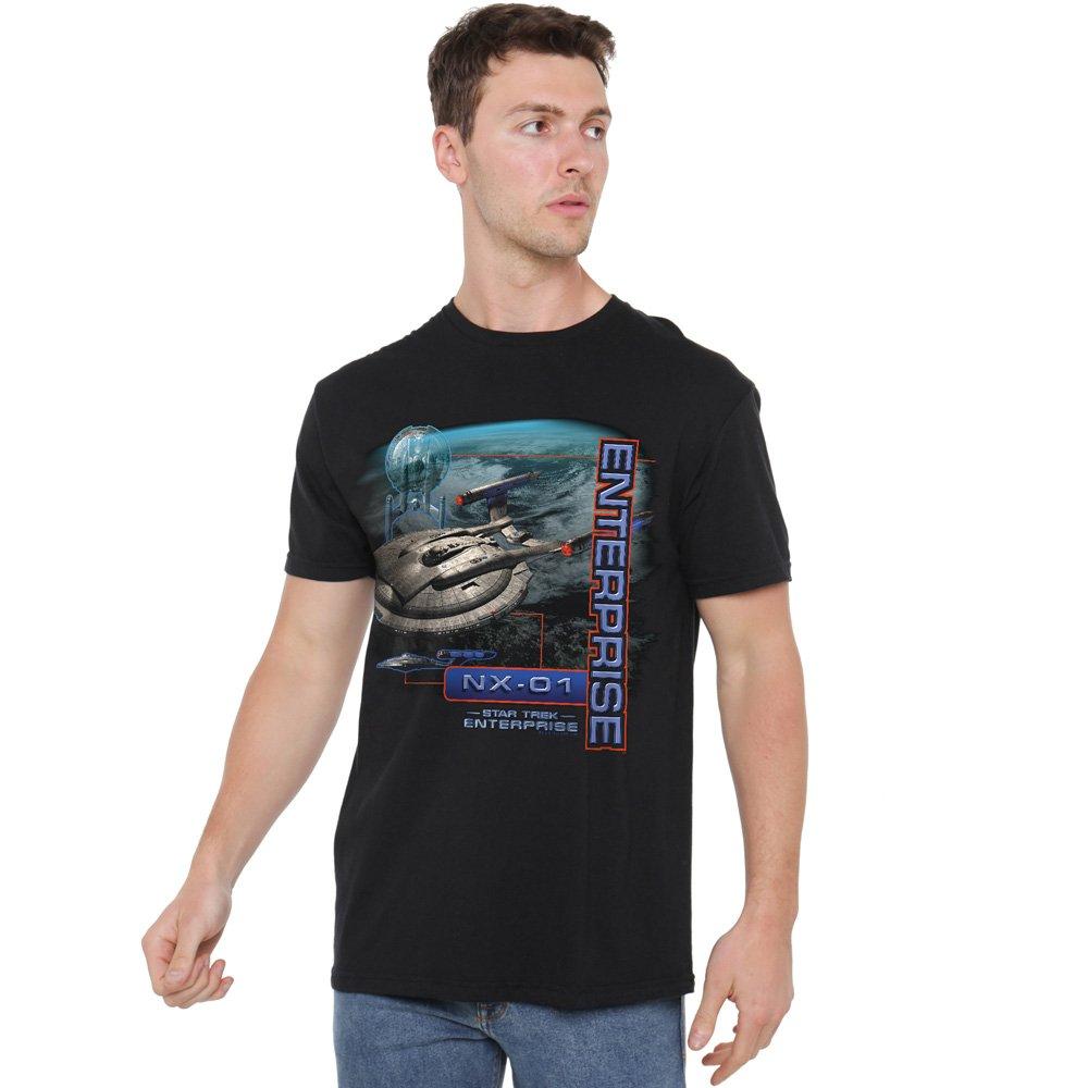 Black - Star Trek - Star Trek Enterprise Nx 01 T Shirt Black - 1