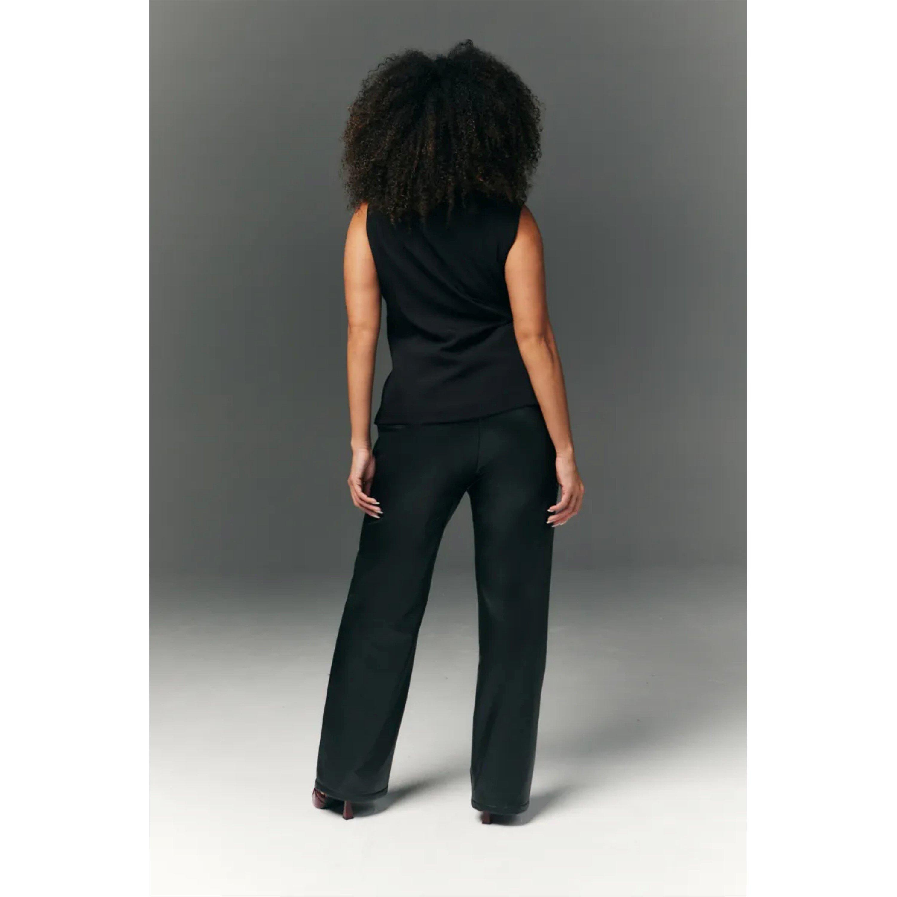 Black - In The Style - Tall Perfect Sculpting High Waisted Leather Look S - 2