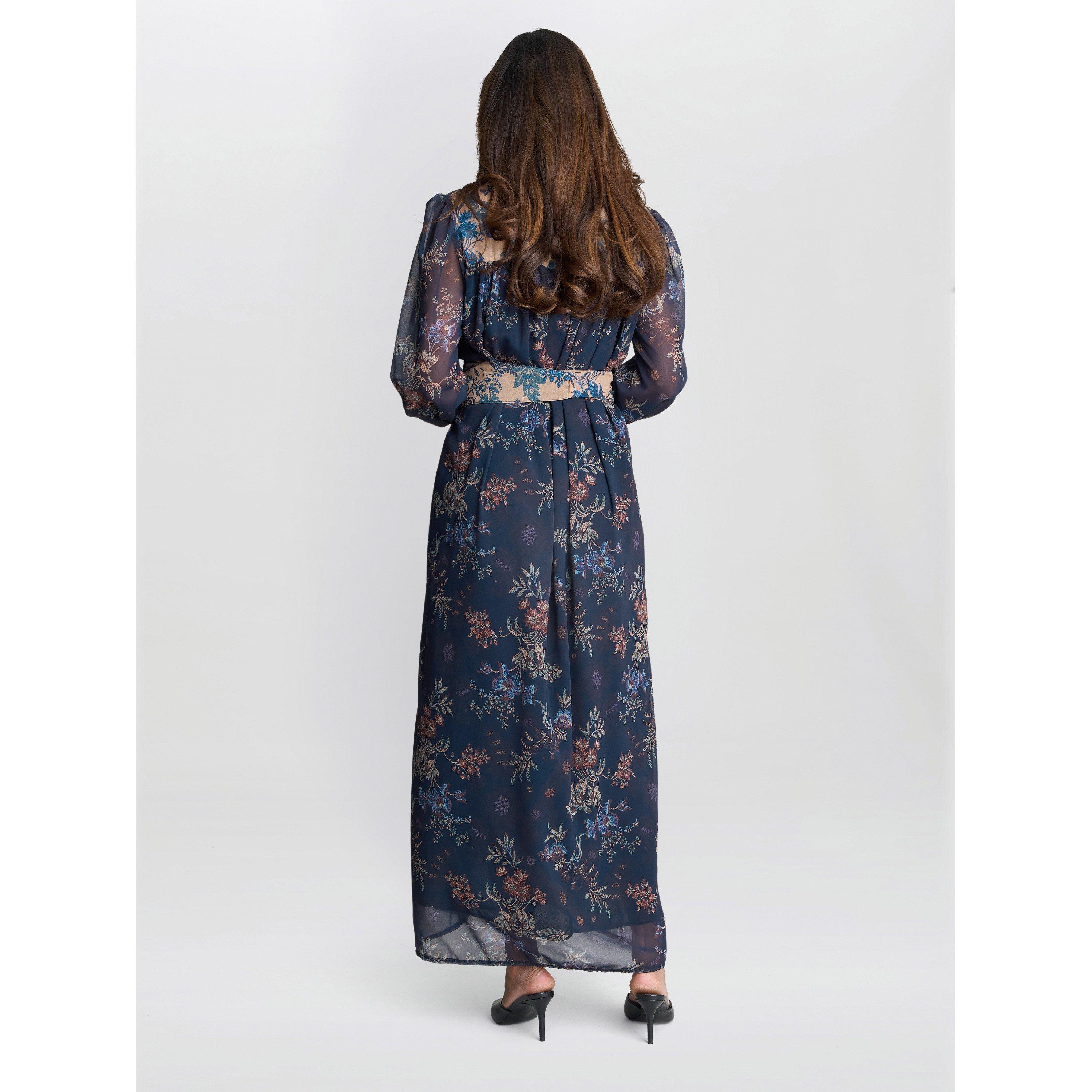 Navy / Multi - Gina Bacconi - Renata Boho Dress - 2