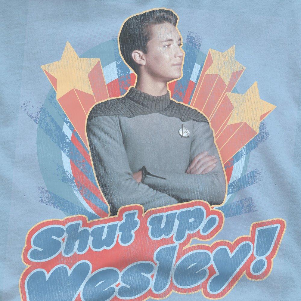 Blue - Star Trek - Star Trek Shut Up Wesley T Shirt Light Blue - 2