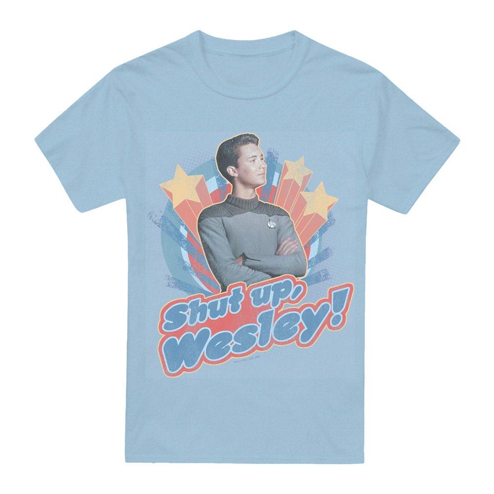 Blue - Star Trek - Star Trek Shut Up Wesley T Shirt Light Blue - 4