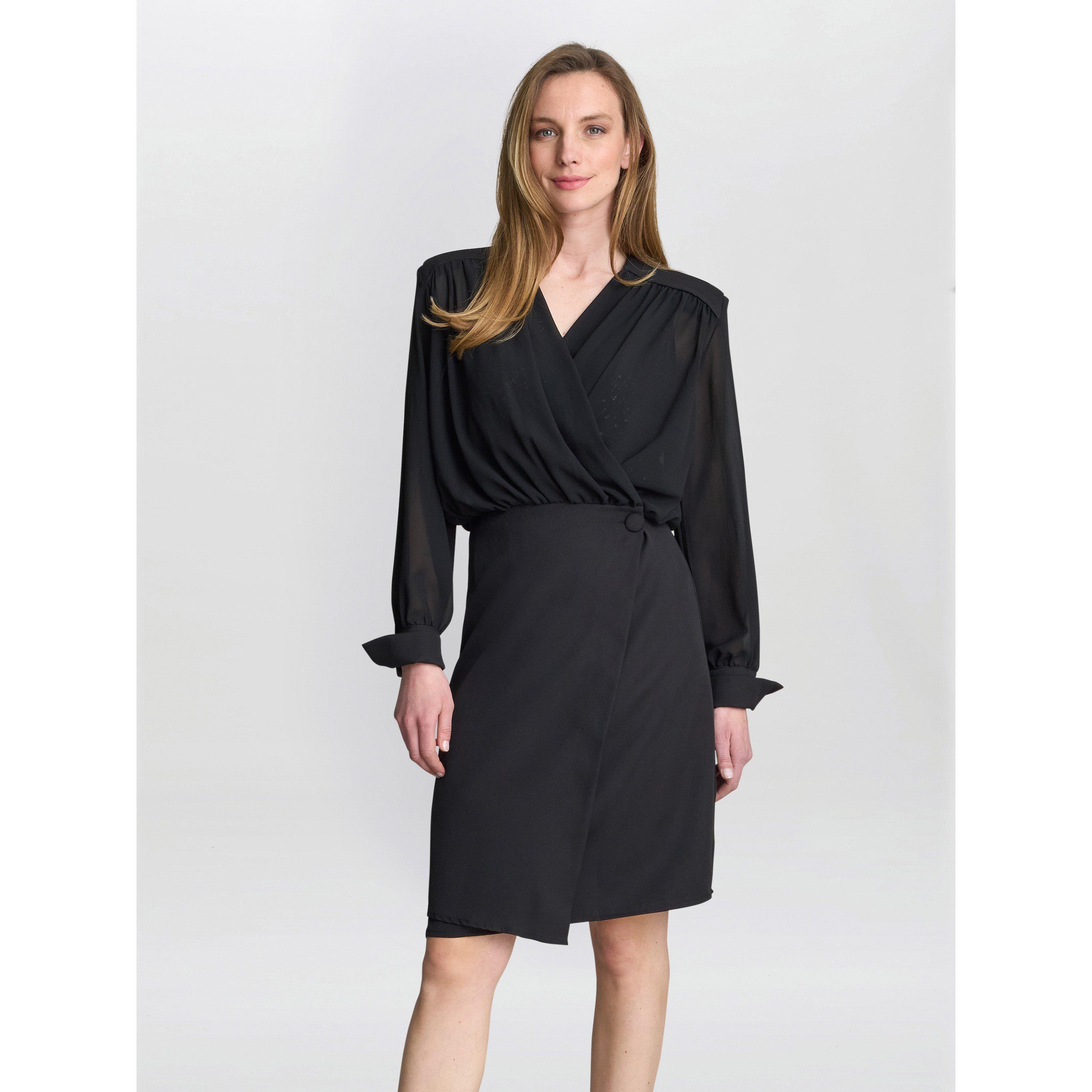 Gina Bacconi Women's Rae Sequin Jersey Dress - Black - S
