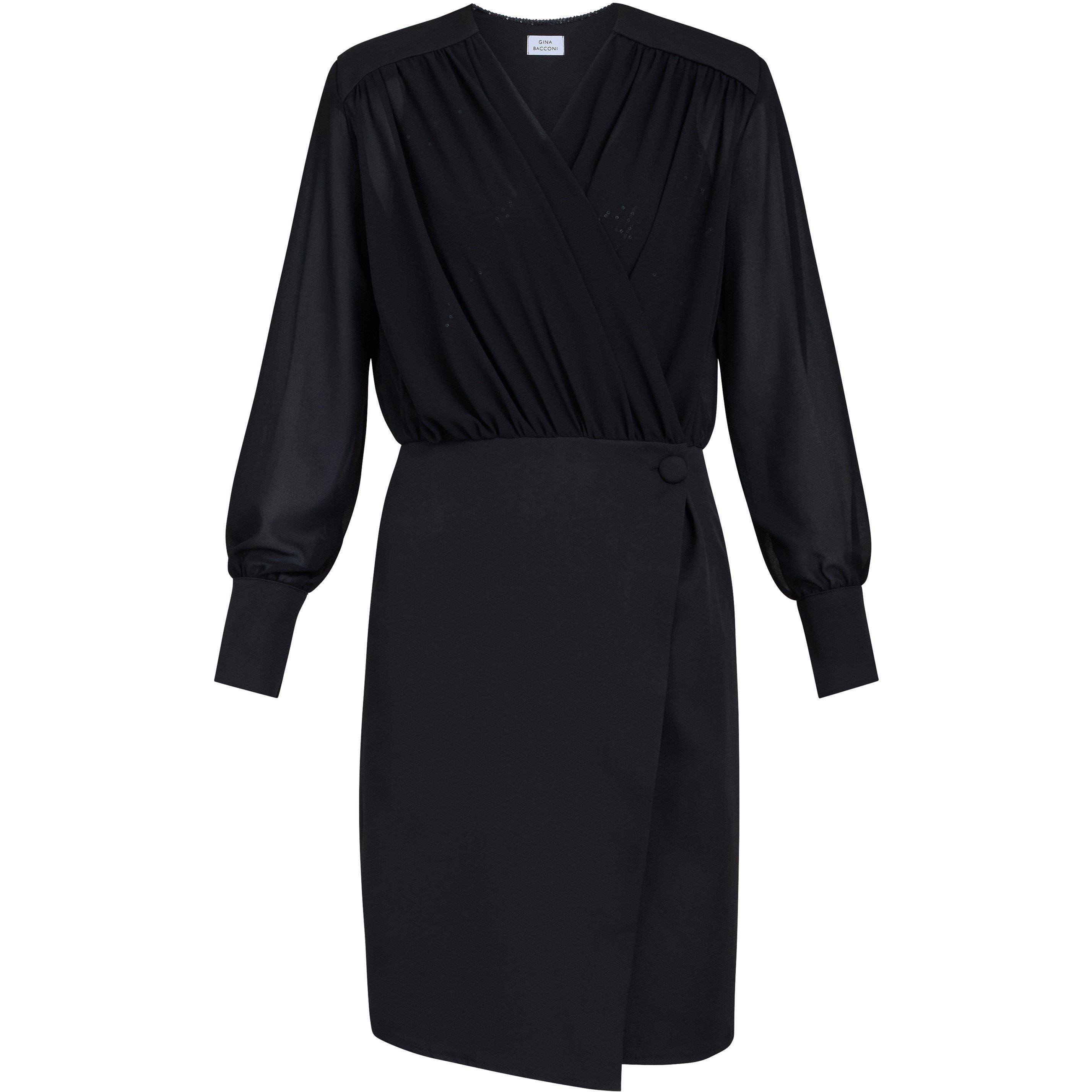 Black - Gina Bacconi - Women's RAE Sequin Jersey Dress - 4