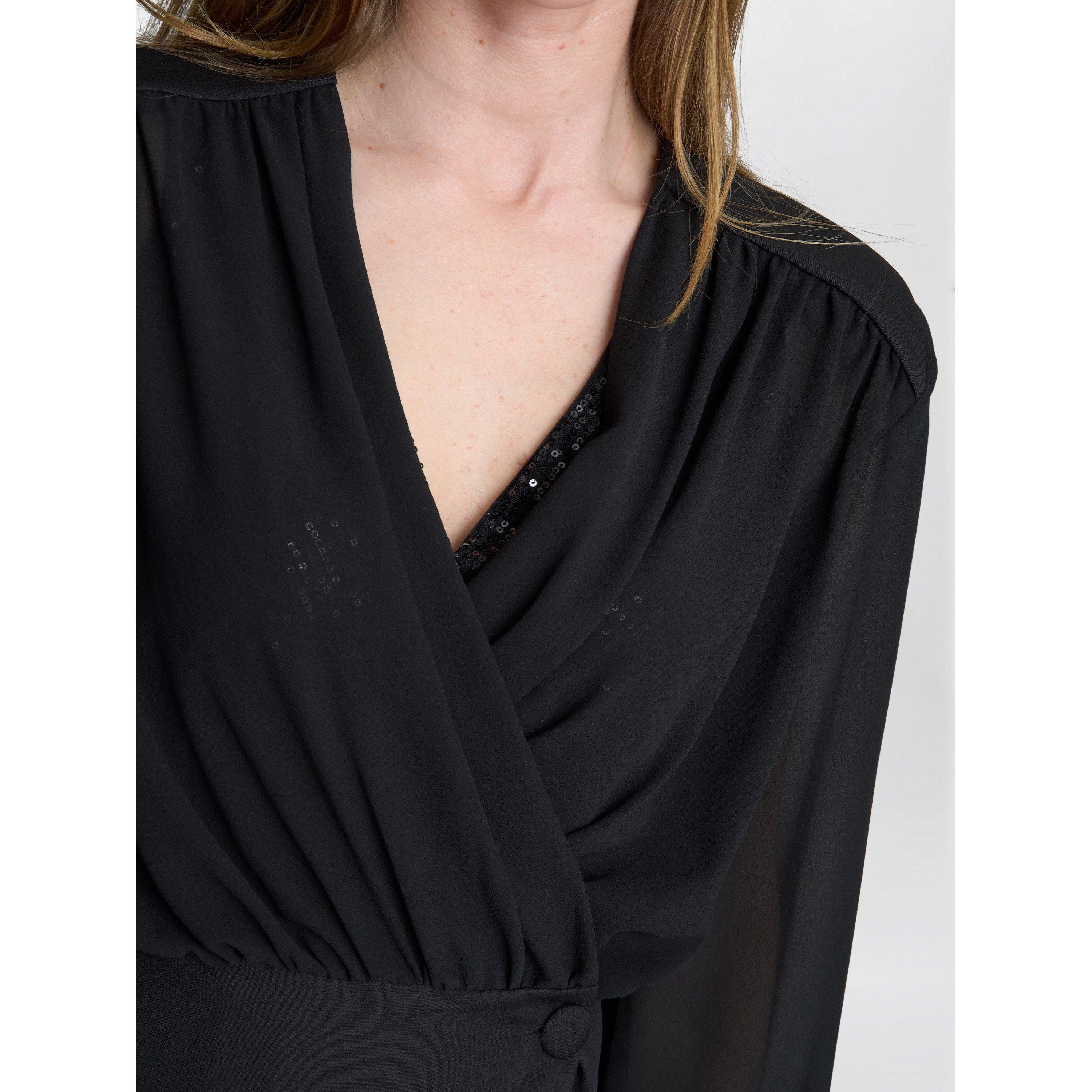 Black - Gina Bacconi - Women's RAE Sequin Jersey Dress - 5