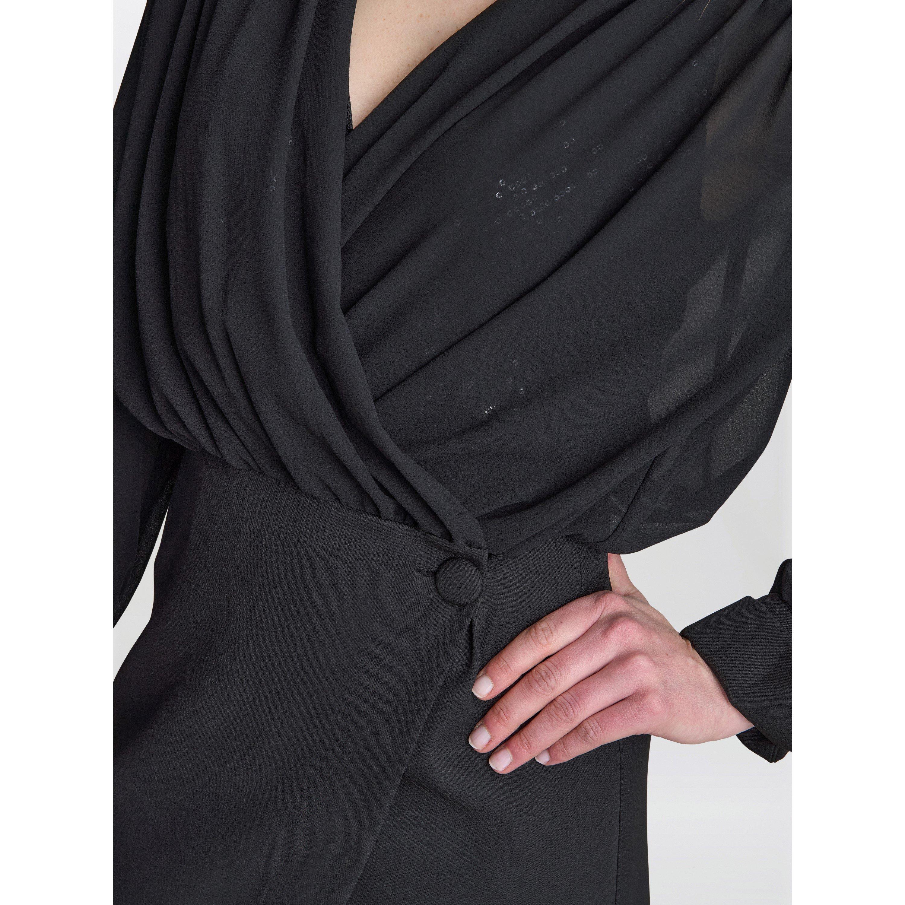 Black - Gina Bacconi - Women's RAE Sequin Jersey Dress - 7