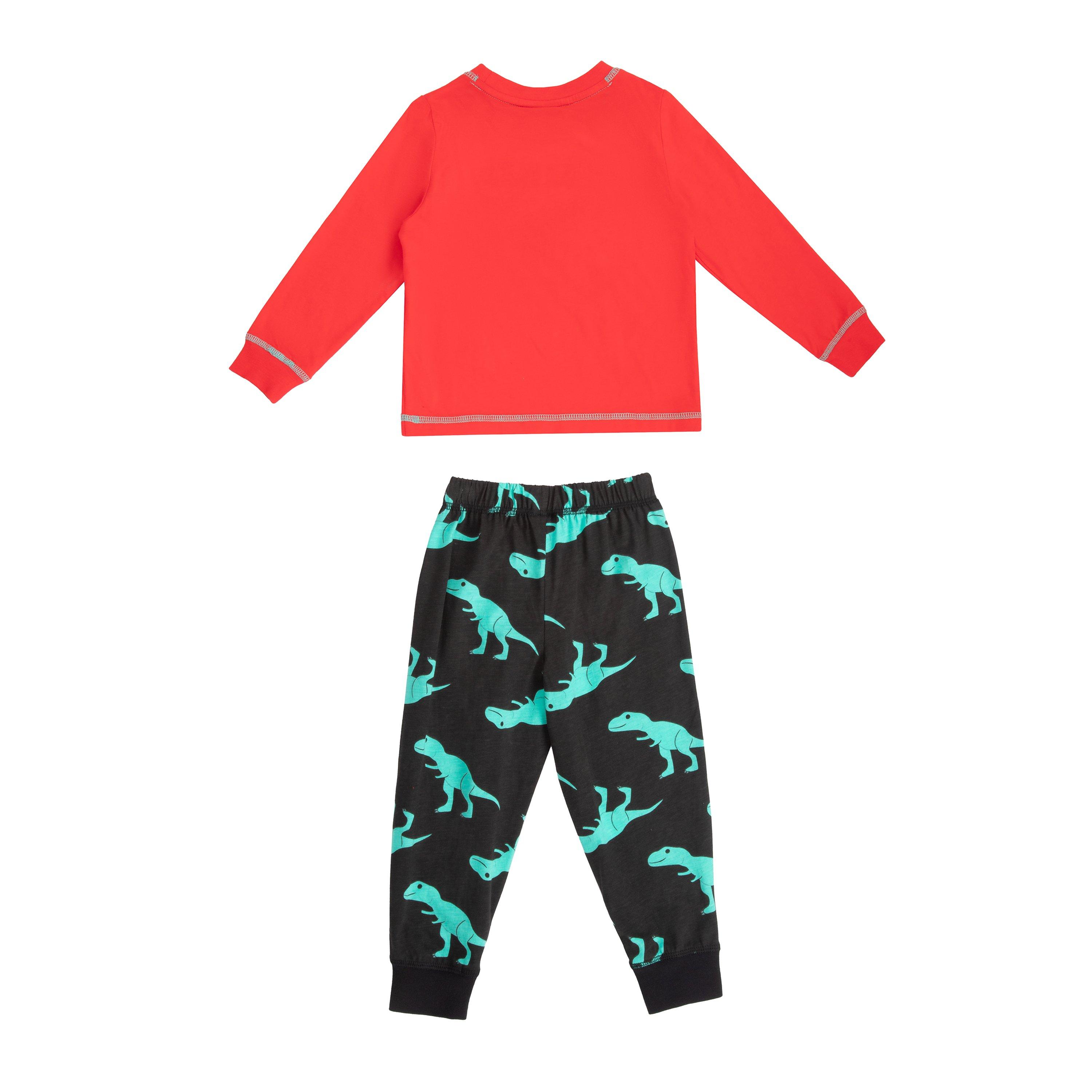Red/Black - Star - YB Dino Pyjamas Dinosaur Boys - 2