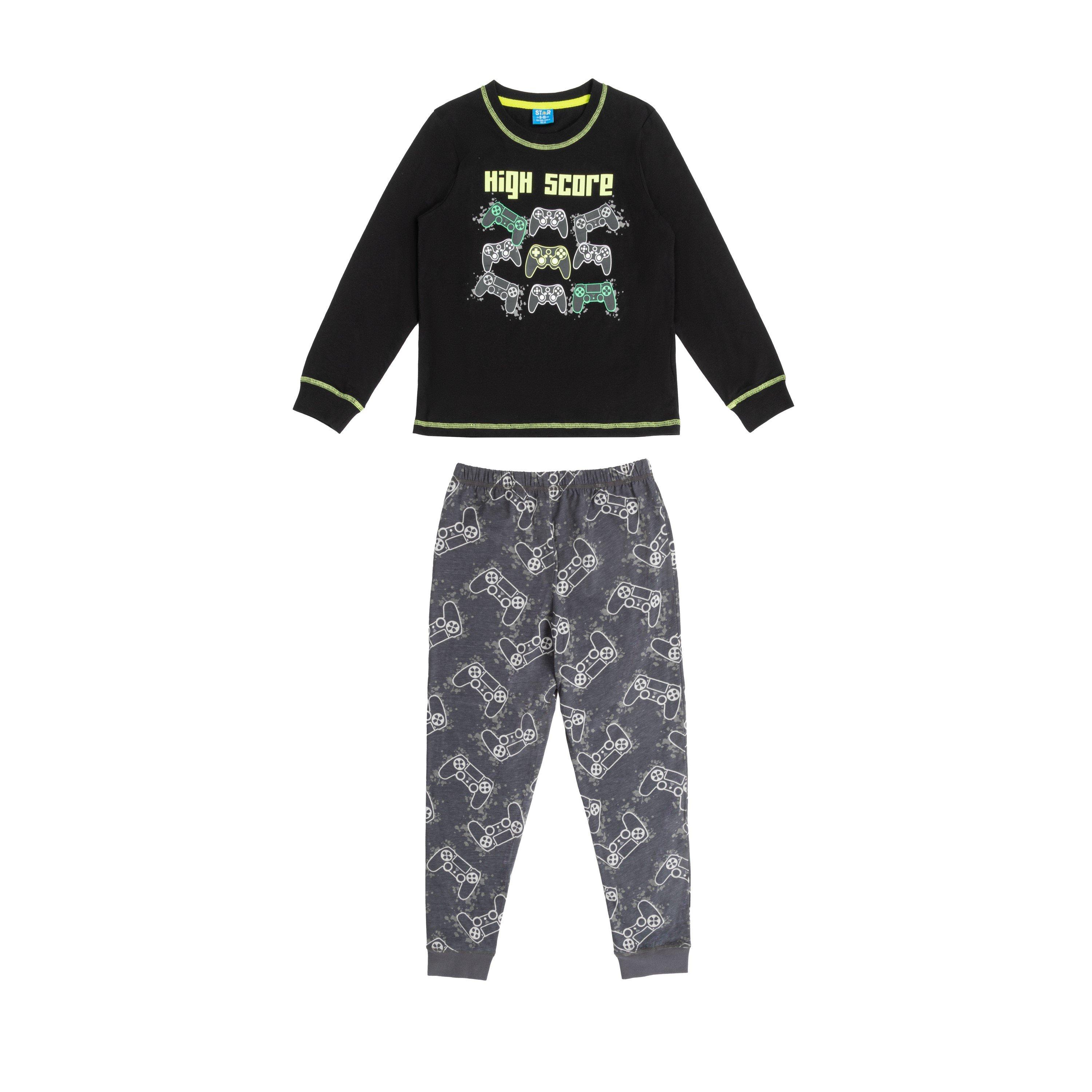 Zwart/Grijs - Star - Gaming Long Sleeve Pyjama Set Boy - 1