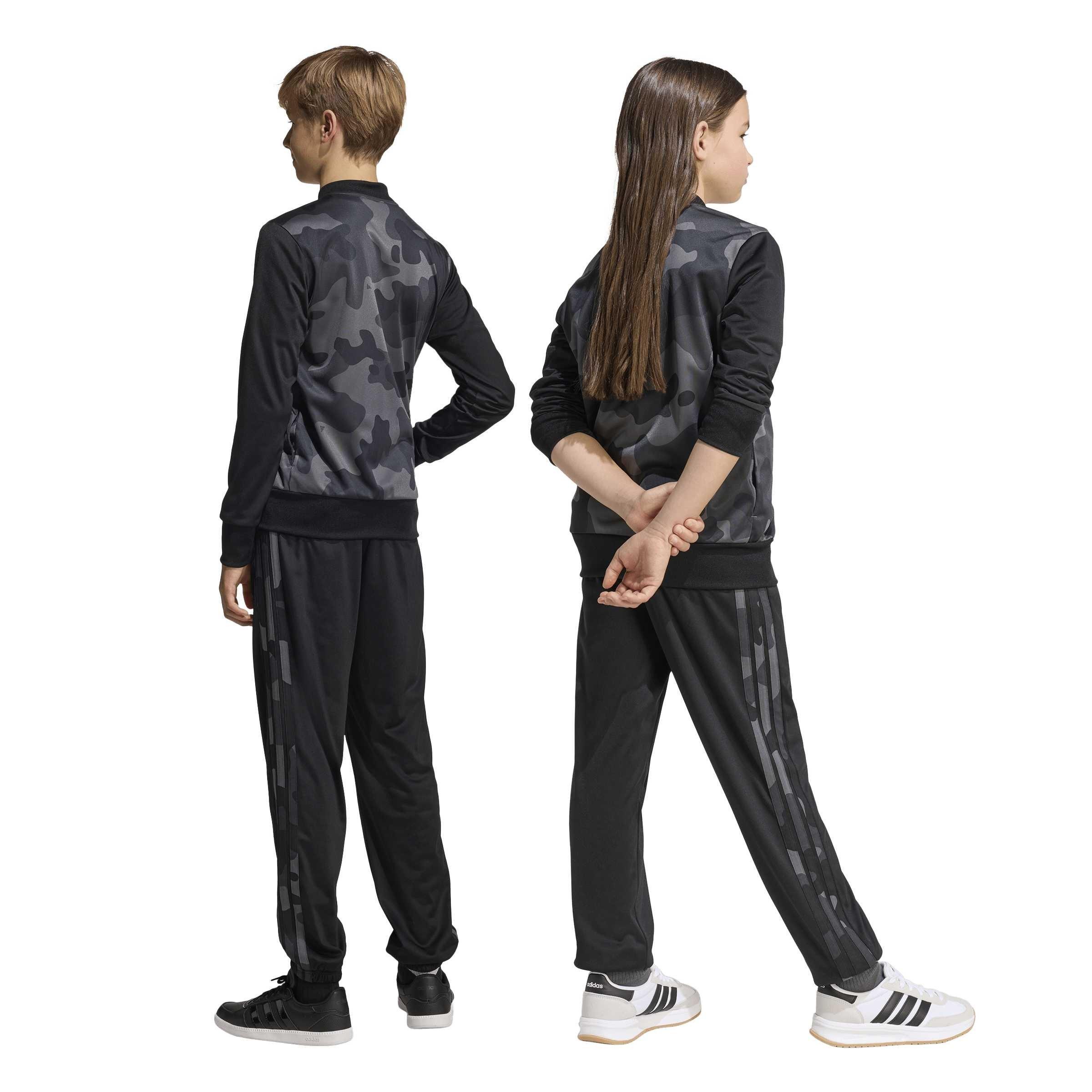 zwart - adidas - adidas Seasonal Essential Camouflage Tricot 3- Stripes Tracksuit - 3