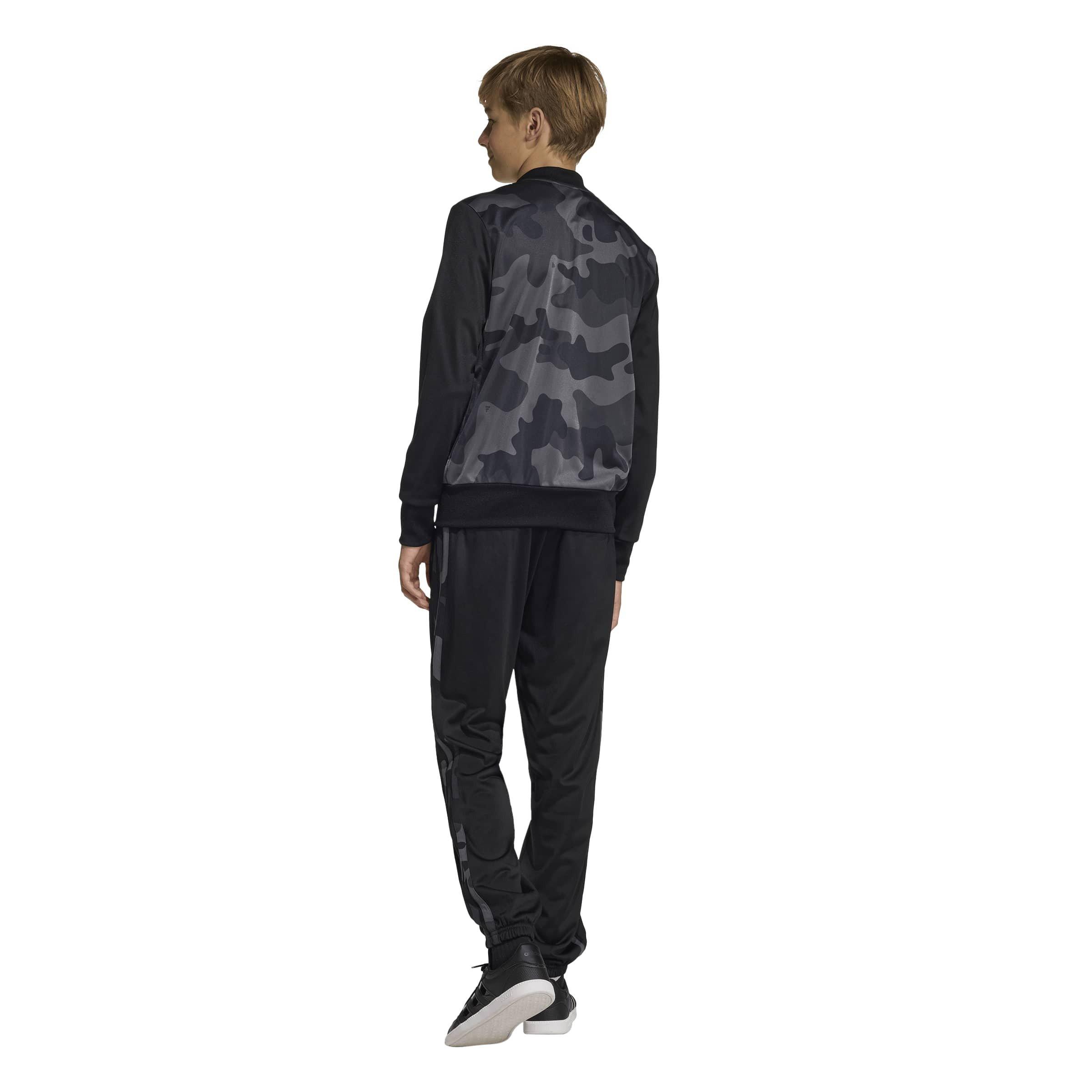 zwart - adidas - adidas Seasonal Essential Camouflage Tricot 3- Stripes Tracksuit - 5
