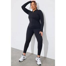 fITS Petite Black Soft Touch Seam Detail Leggings
