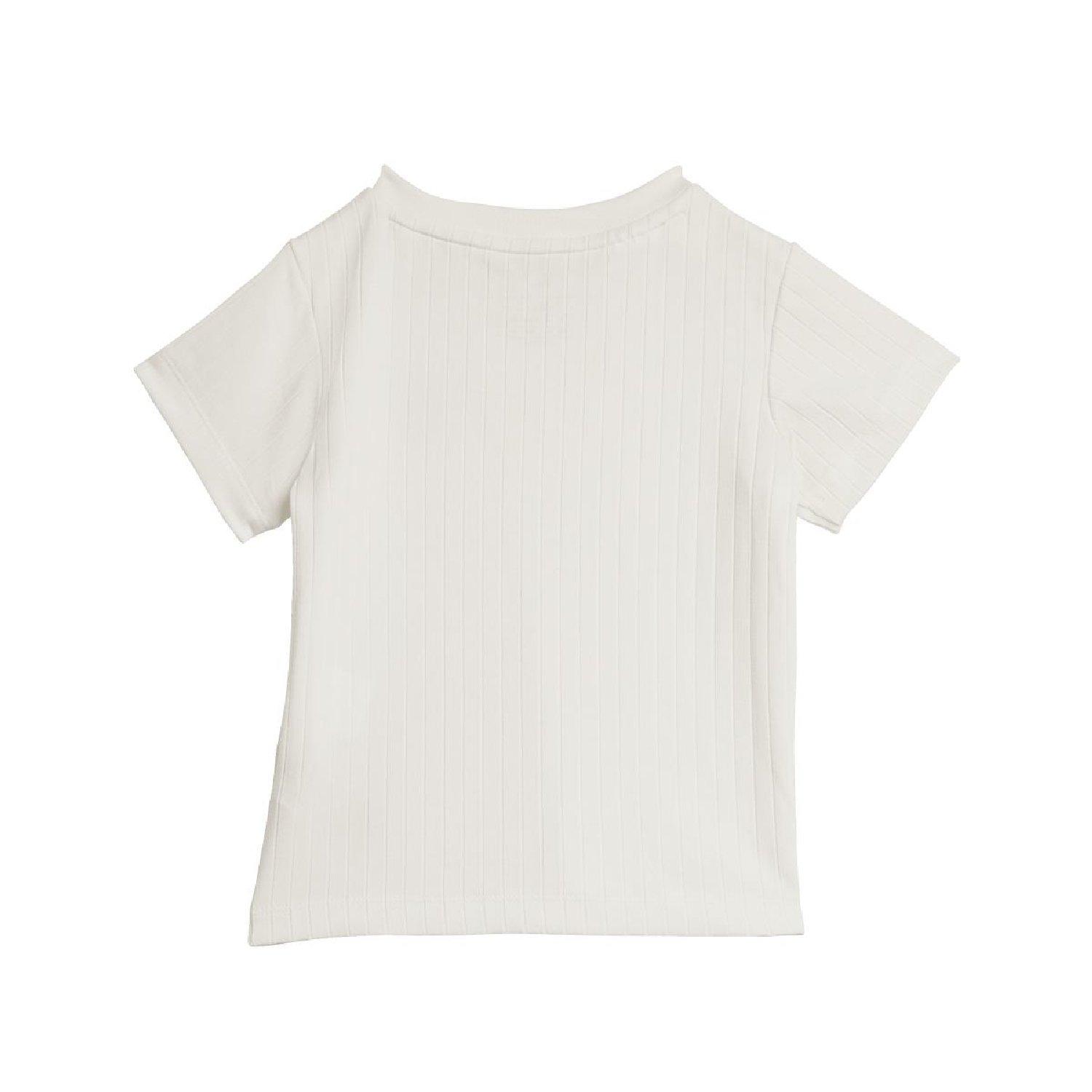 black - adidas Originals - adidas Originals Regular Wide Rib Short T- Shirt Set - 6