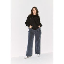 fITS Black Fits Printed Crew Neck Sweatshirt