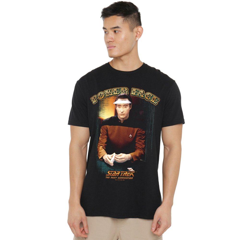 Black - Star Trek - Star Trek Poker Face T Shirt Black - 1