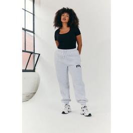 fITS Petite Grey Fits Embroidered Cuffed Joggers