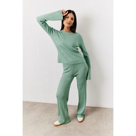 In The Style Sage Fine Gauge Knit Round Neck Co-Ord Top