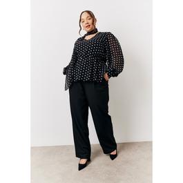 In The Style Multi Polka Dot Blouse