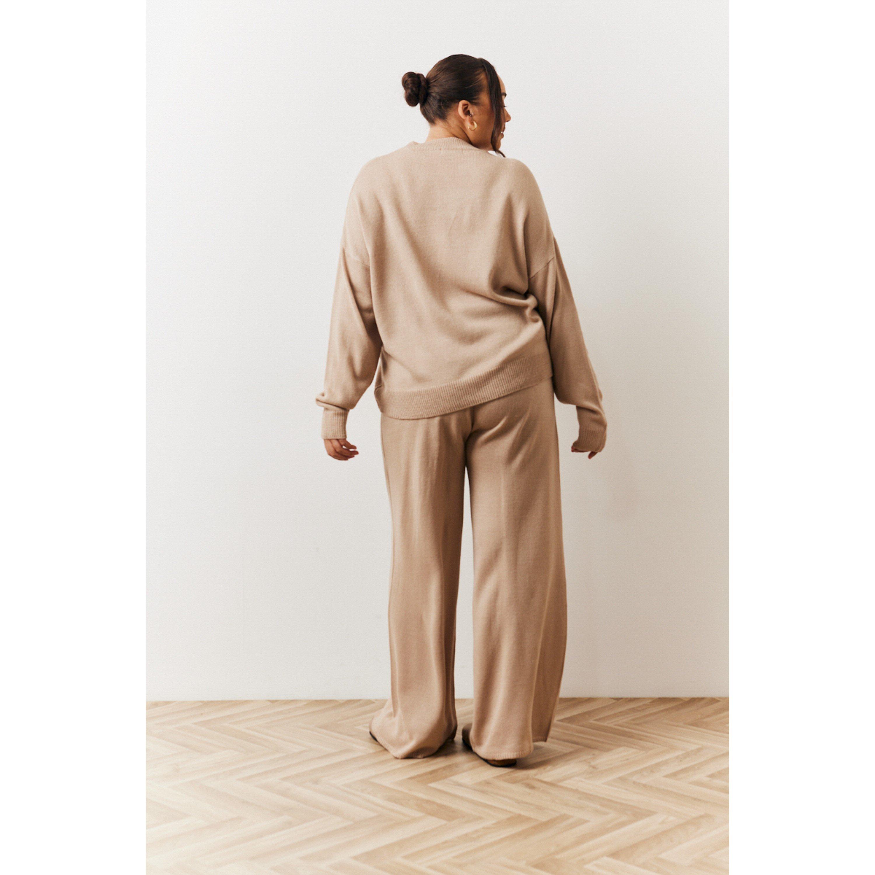 Beige - In The Style - Oatmeal Soho Knitted Co Ord Jumper - 2